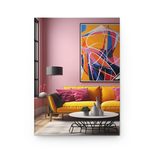 Abstract Elegance: Living Room Harmony Hardcover Journal