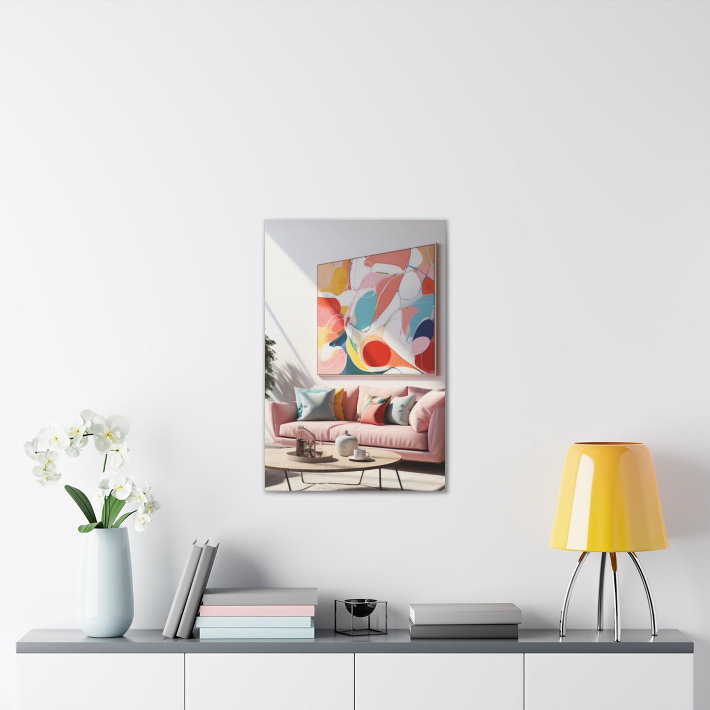 Timeless Elegance: Refined Pink Hues Canvas Print for Sophisticated Living Spaces