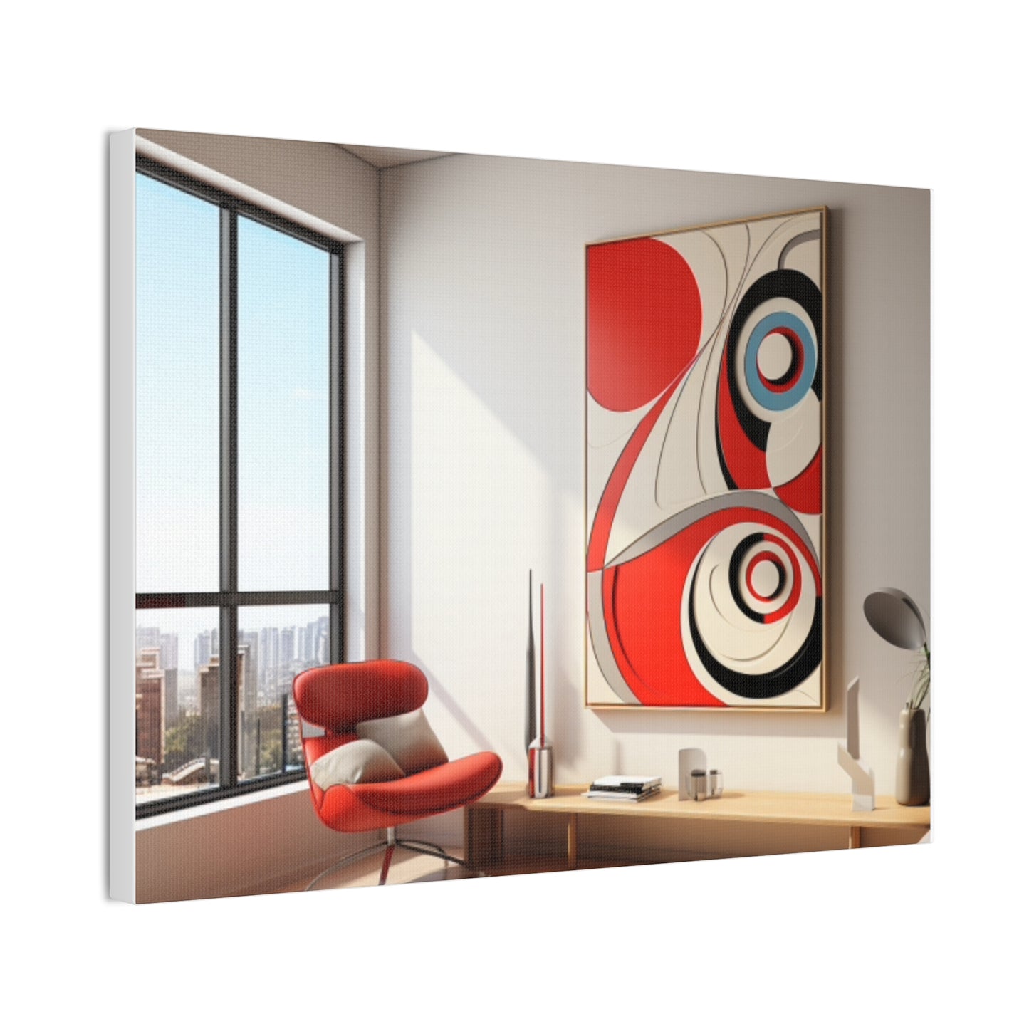 Crimson Elegance: A Symphony of Sophistication Canvas Print