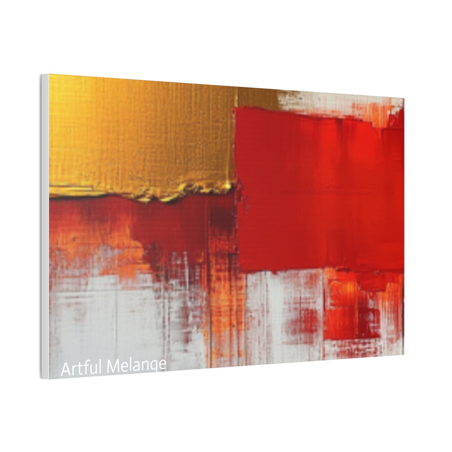 Acrylic Abstract Canvas Print - Homage to the Divine Nine/Red White and Gold 9