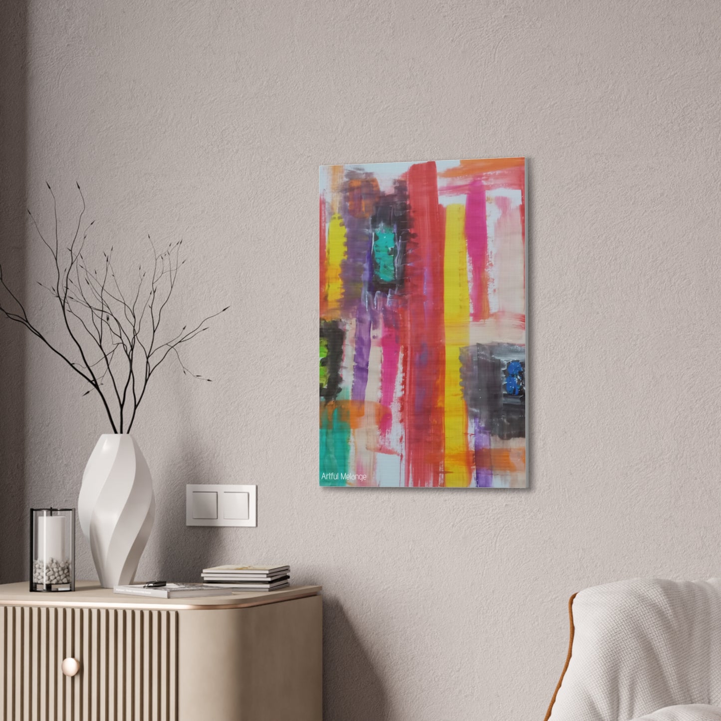 Primary Elegance: A Symphony of Sophistication Canvas Print