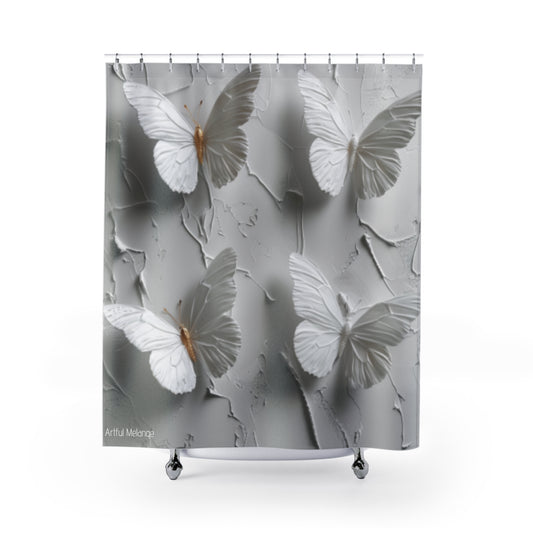 Fluttering Splendor Butterfly Shower Curtains