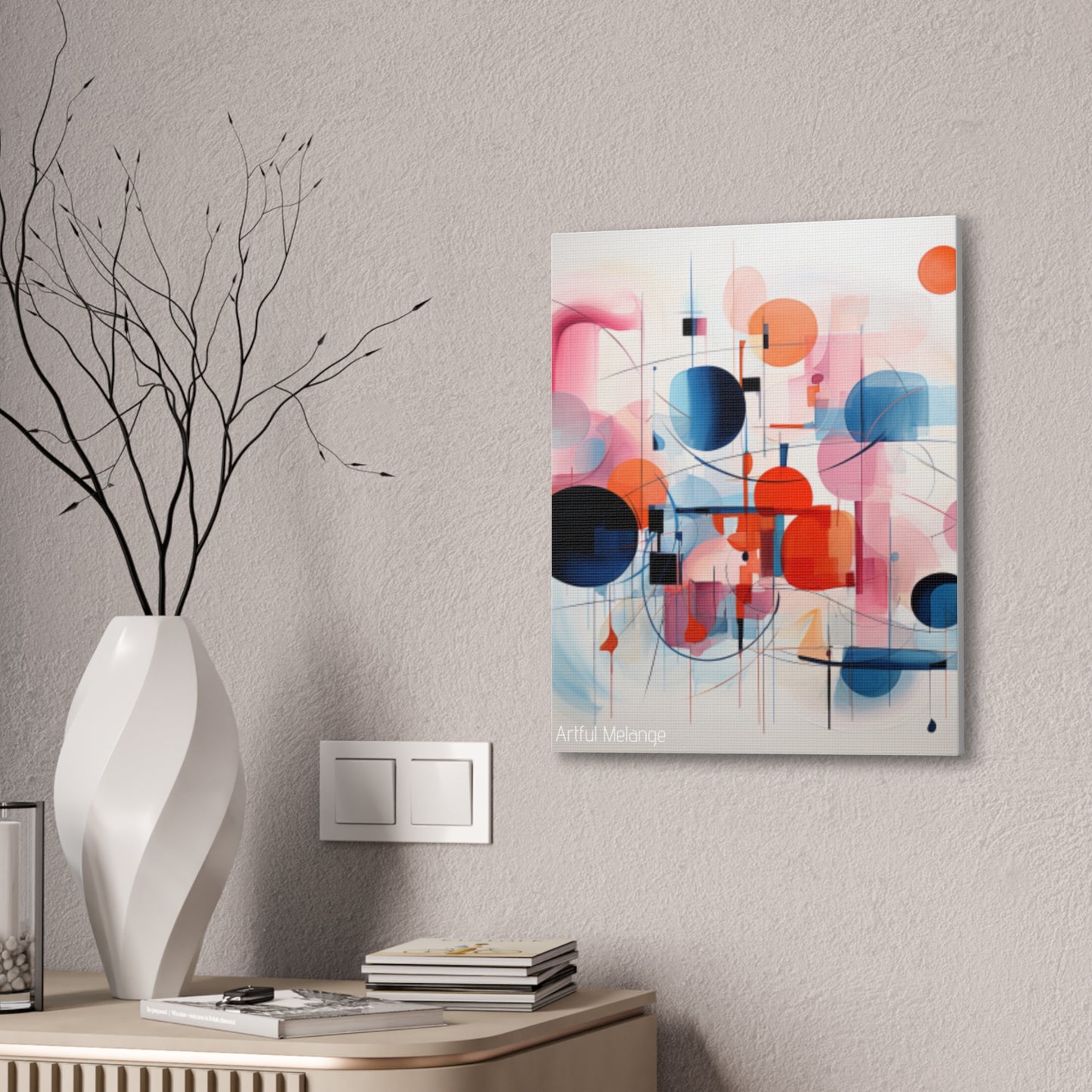 Primary Elegance: A Symphony of Sophistication Canvas Print