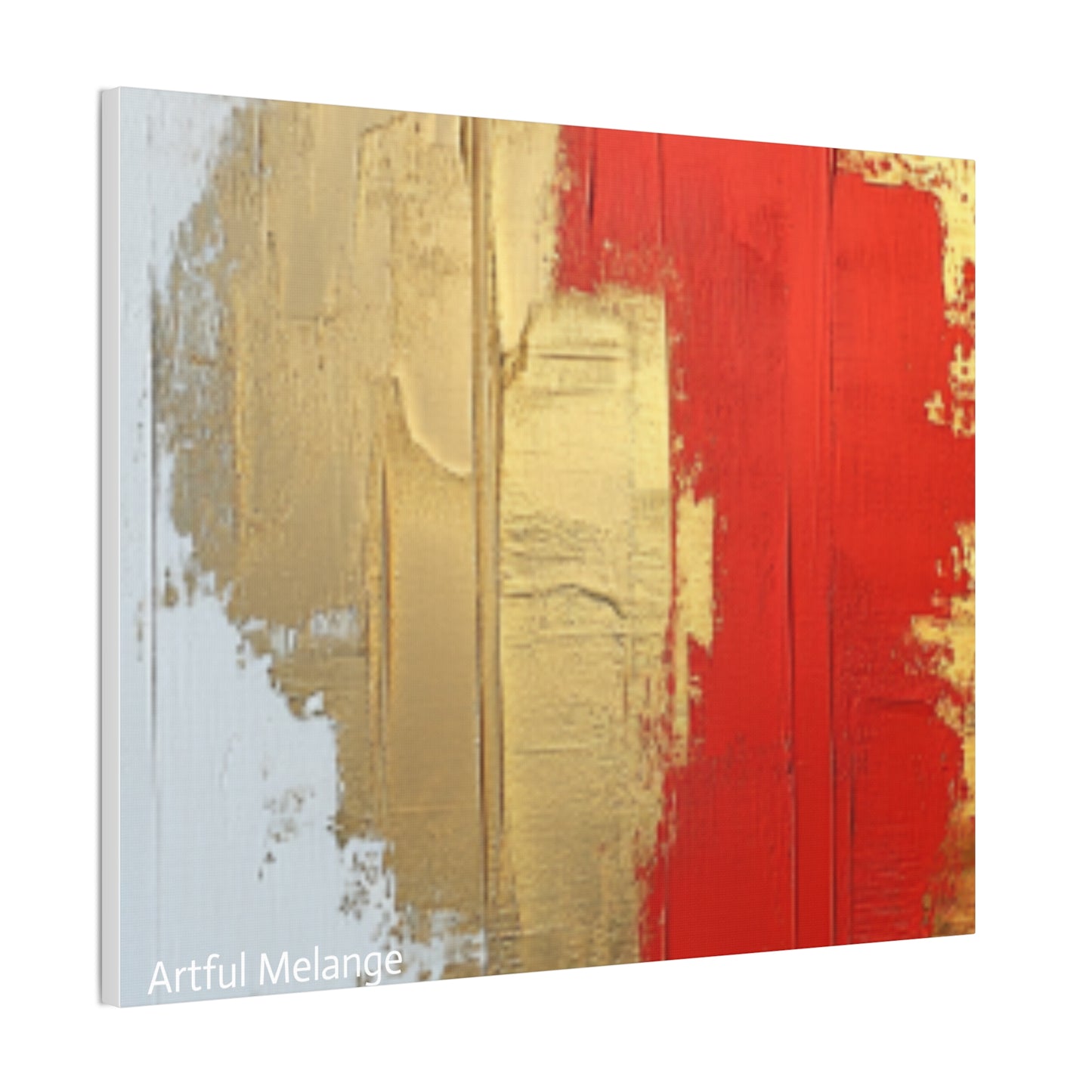 Acrylic Abstract Canvas Print - Homage to the Divine Nine/Red White and Gold 2