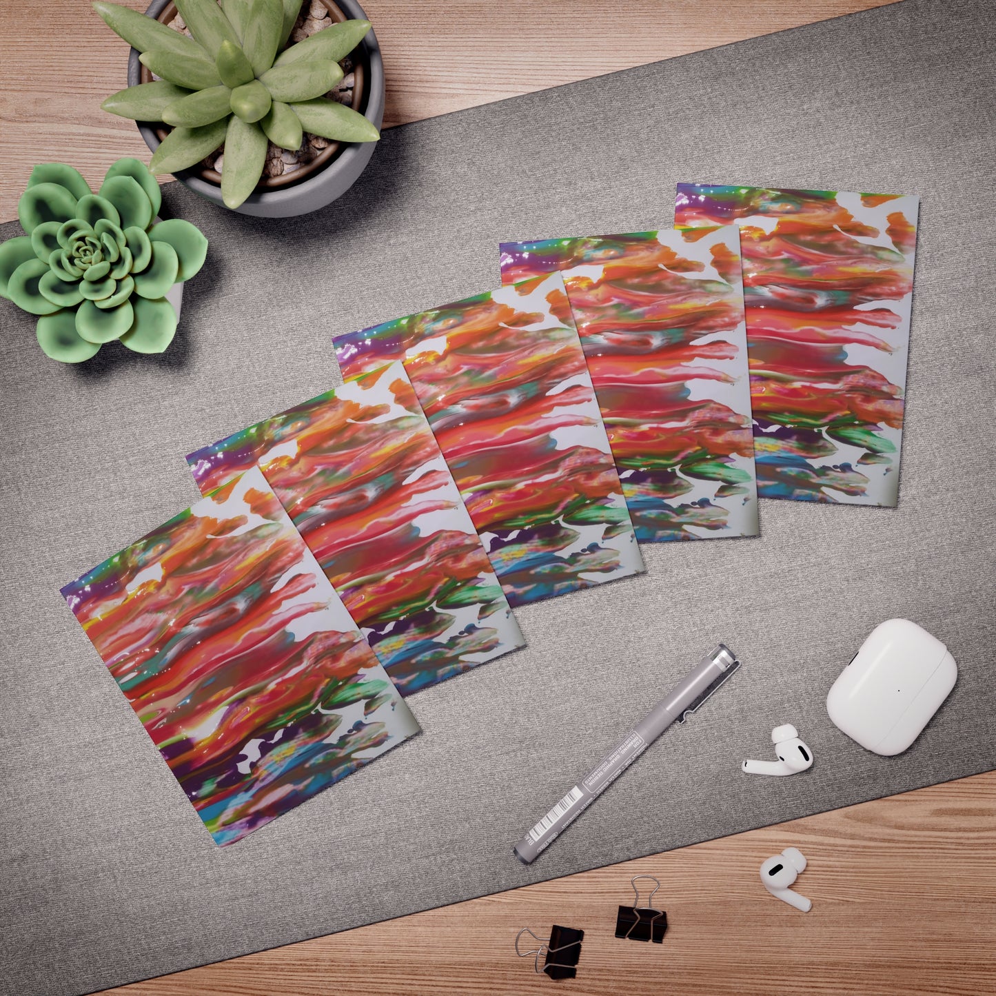 Elegance in Ink:  Abstract Art Note Card Set(5-Pack)