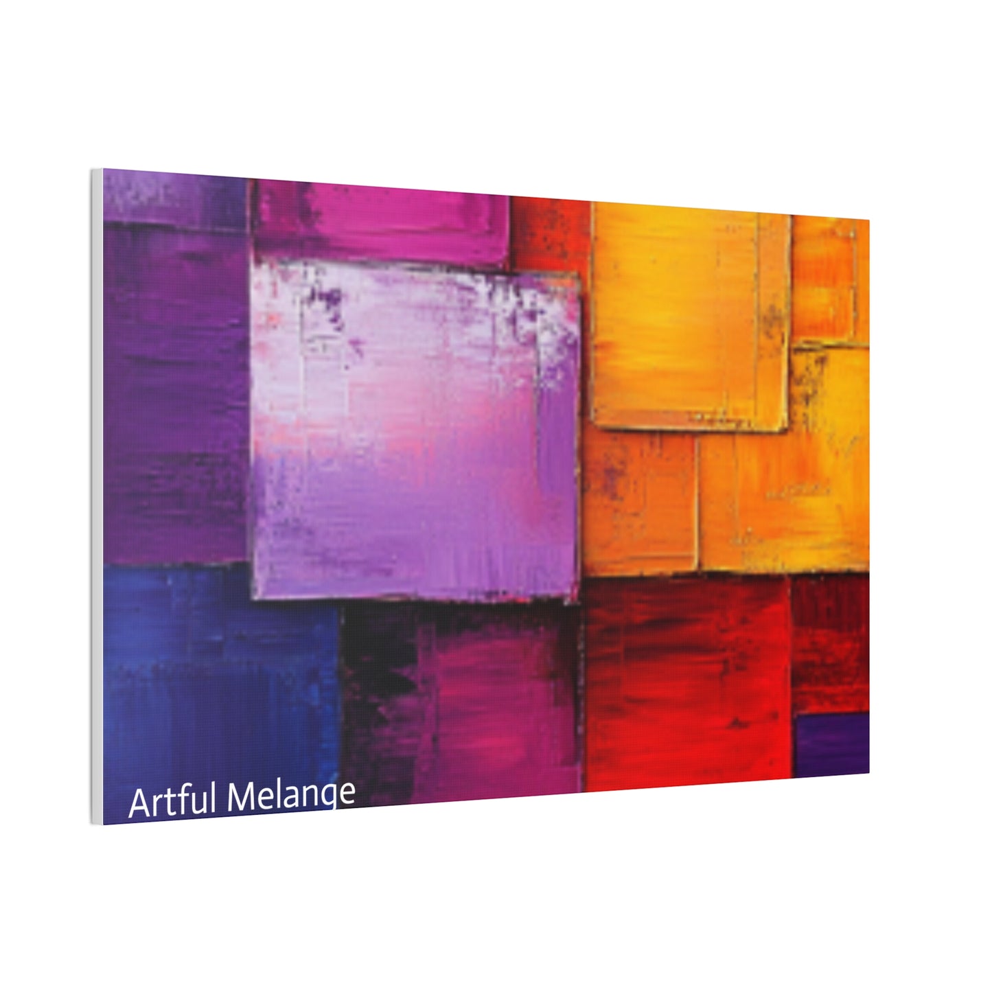 Acrylic Abstract Canvas Print - Homage to the Divine Nine/Red White Purple and Gold 8