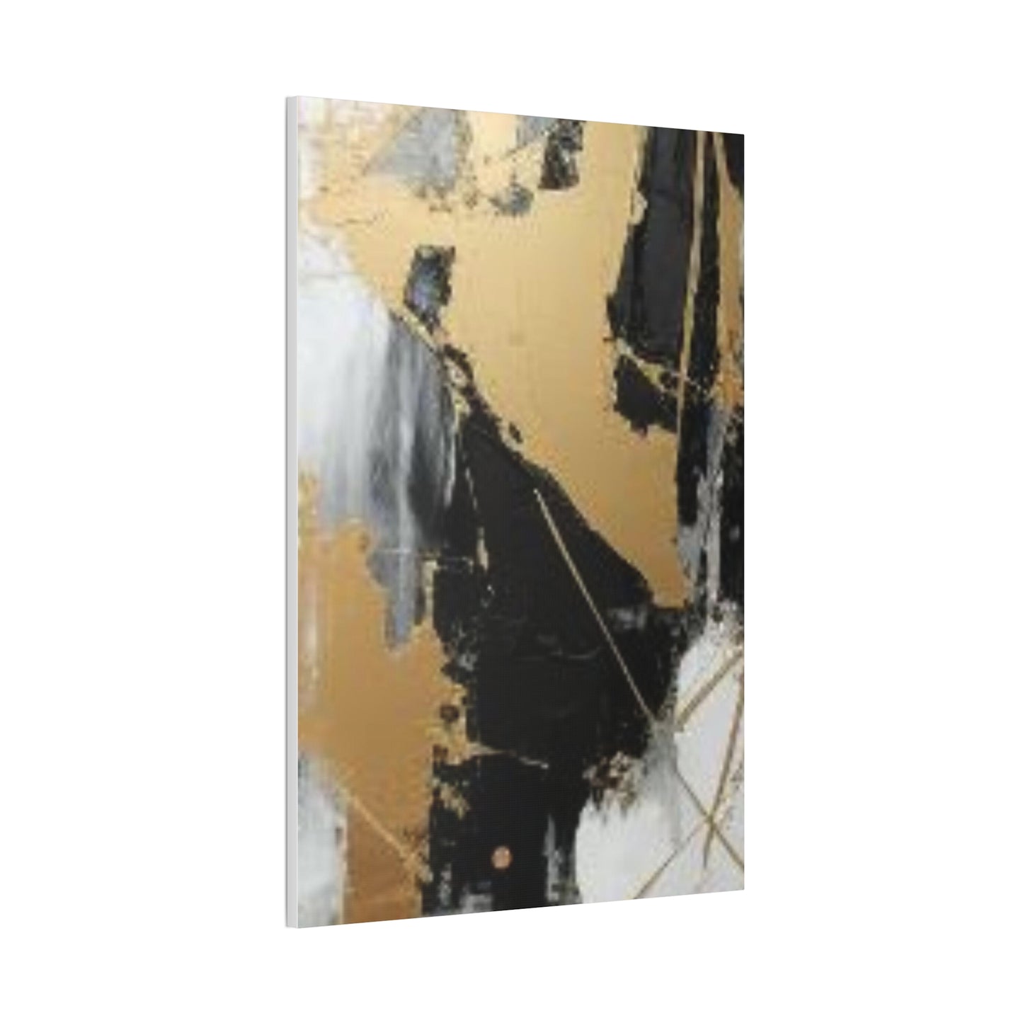 Gold and Black Elegance: A Symphony of Sophistication Canvas Print