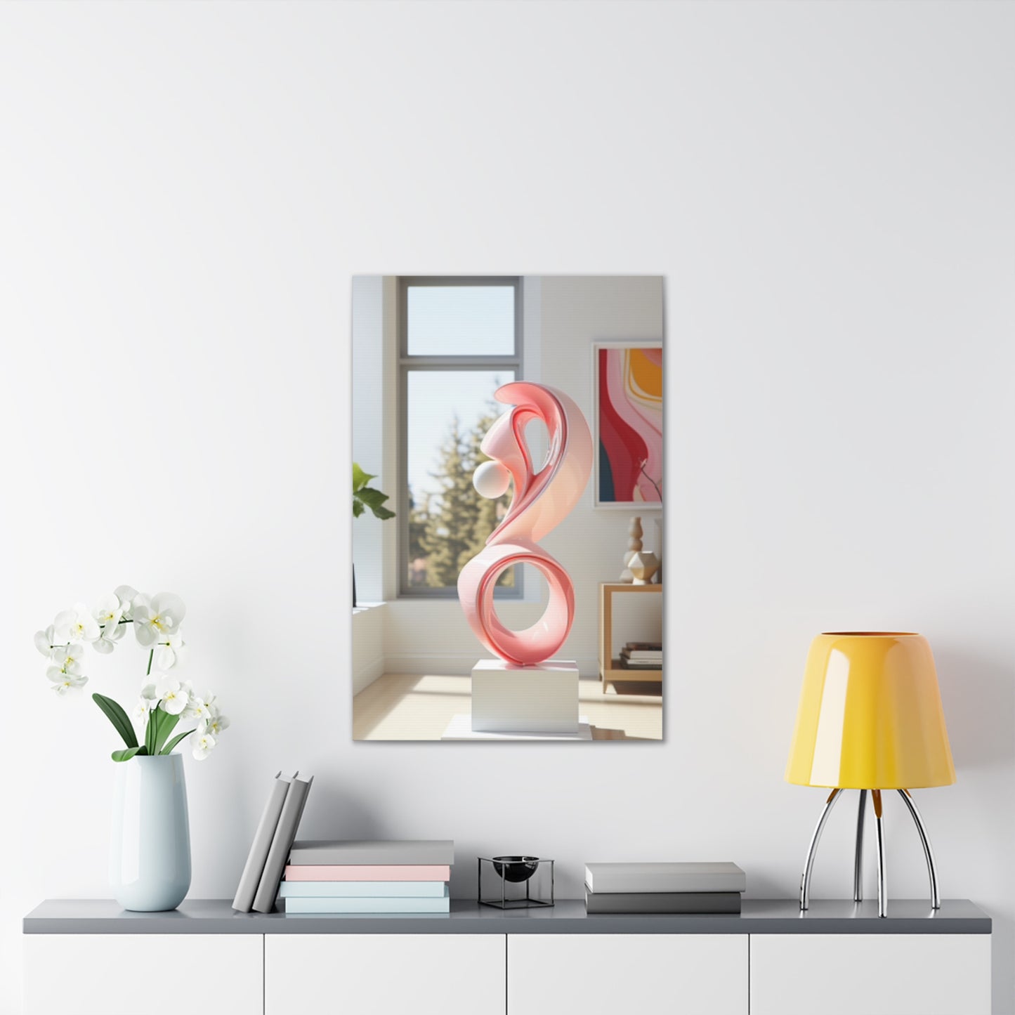 Timeless Elegance: Refined Pink Hues Canvas Print for Sophisticated Living Spaces