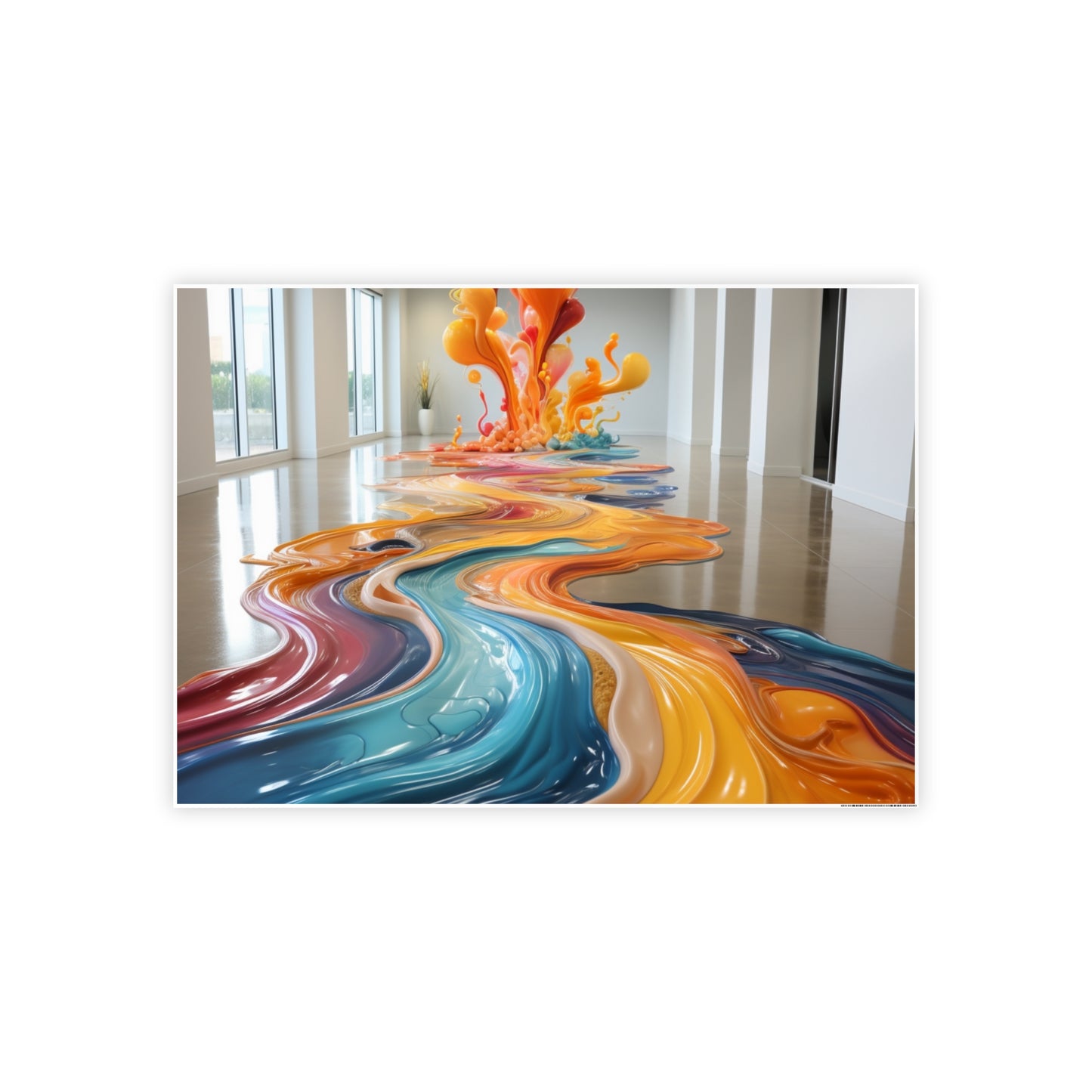 Vibrant Acrylic Canvas Print- Vibrantly Flowing