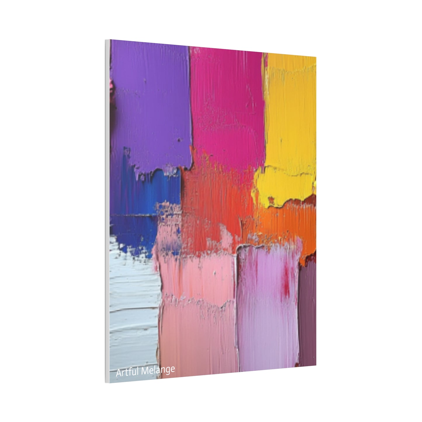 Acrylic Abstract Canvas Print - Homage to the Divine Nine/Gold Purple Pink and Green 4