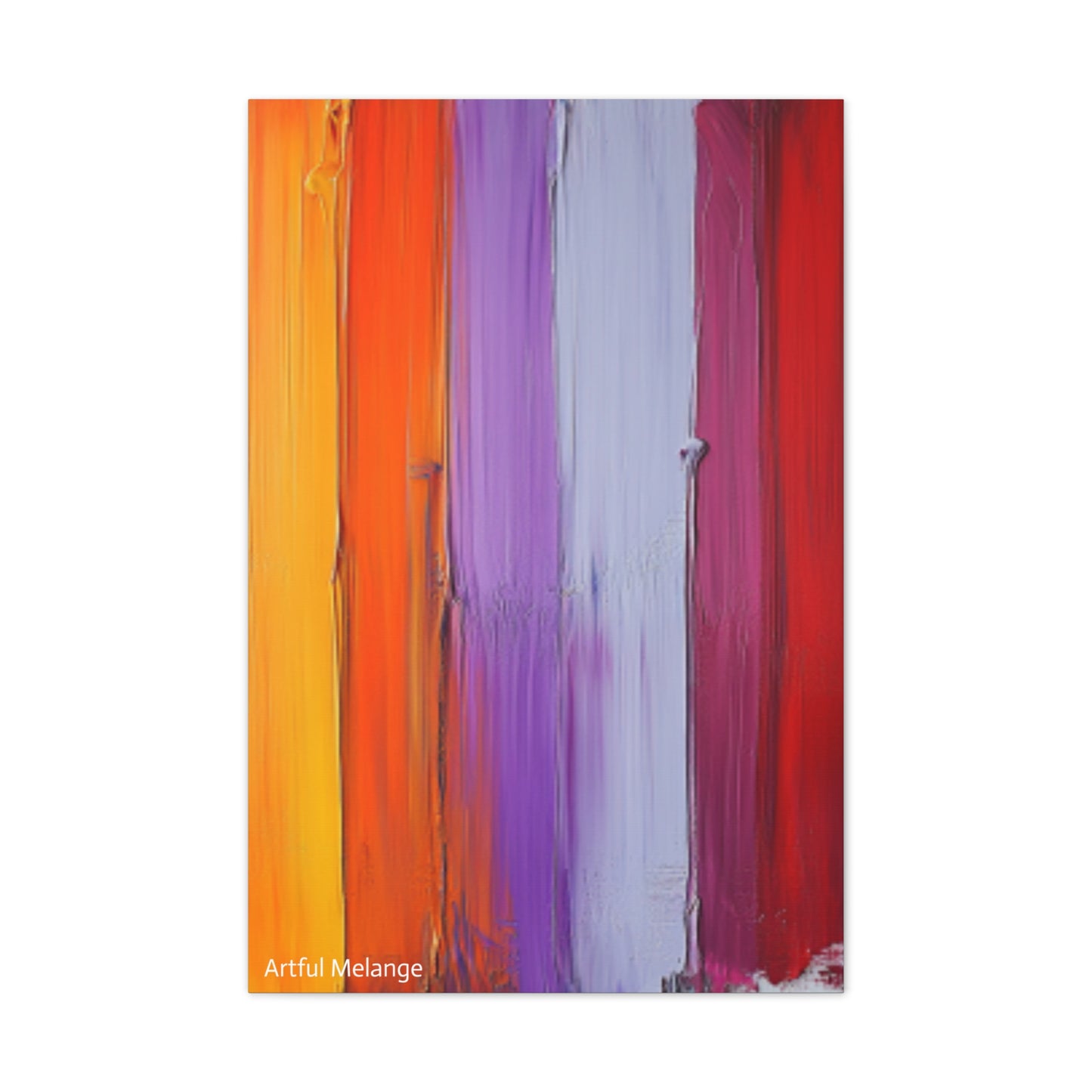 Acrylic Abstract Canvas Print - Homage to the Divine Nine/Red White Purple and Gold 5