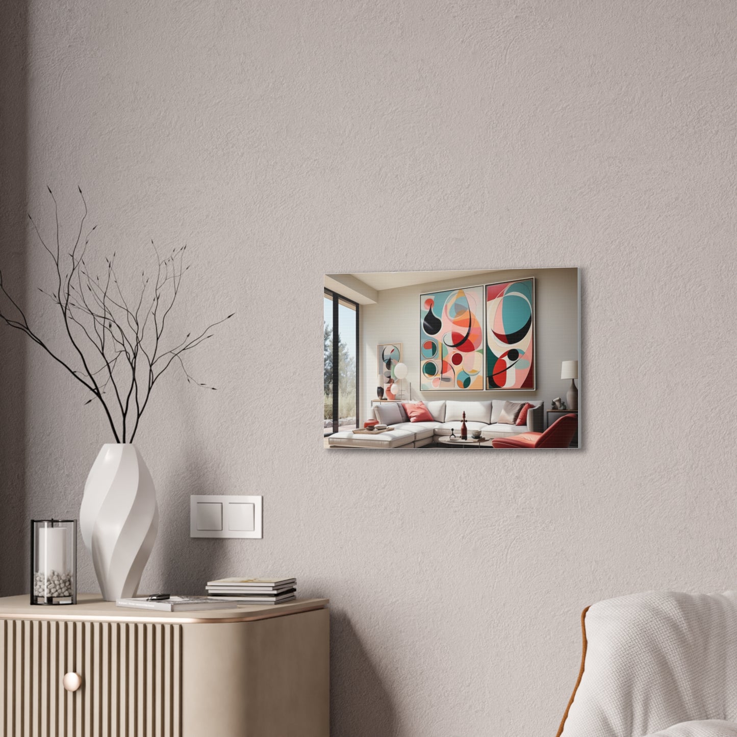 Timeless Elegance: Refined Pink Hues Canvas Print for Sophisticated Living Spaces