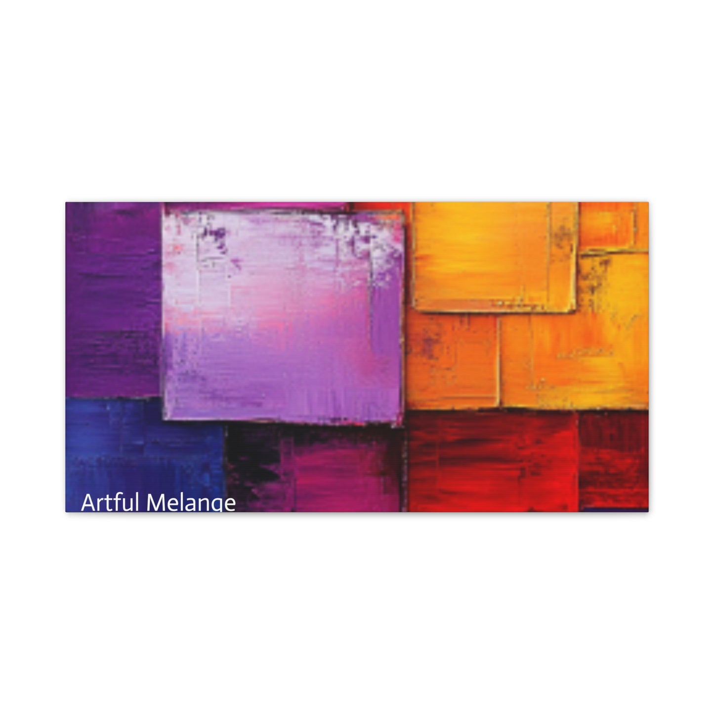 Acrylic Abstract Canvas Print - Homage to the Divine Nine/Red White Purple and Gold 8