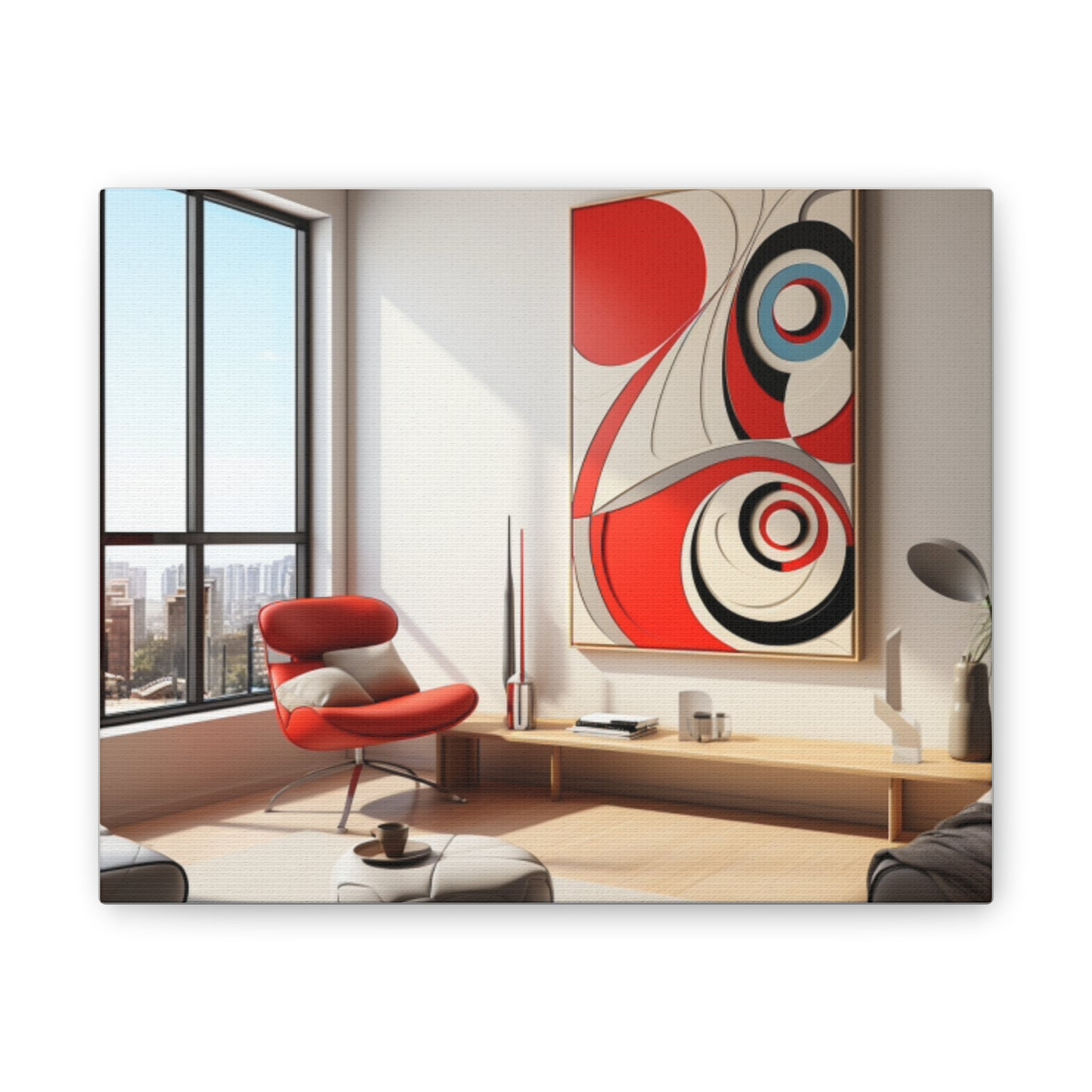 Crimson Elegance: A Symphony of Sophistication Canvas Print