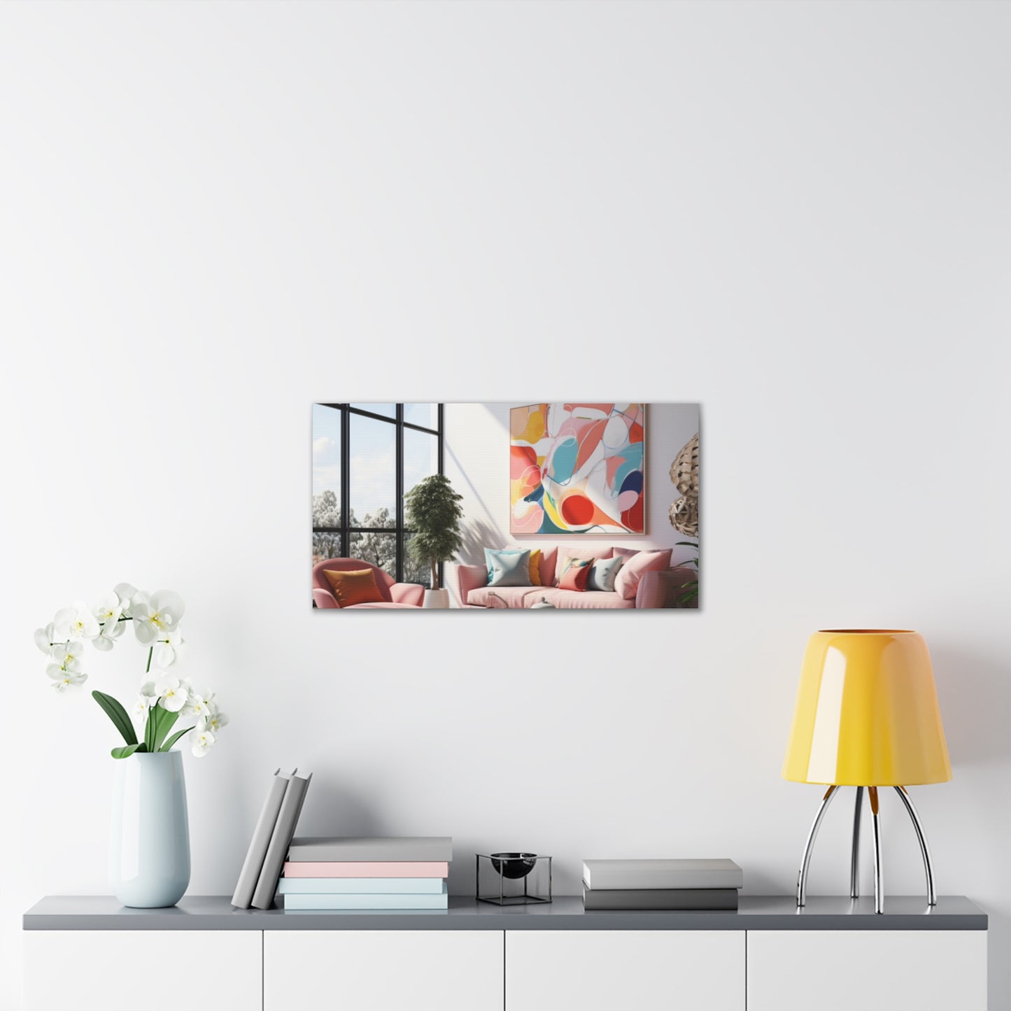 Timeless Elegance: Refined Pink Hues Canvas Print for Sophisticated Living Spaces