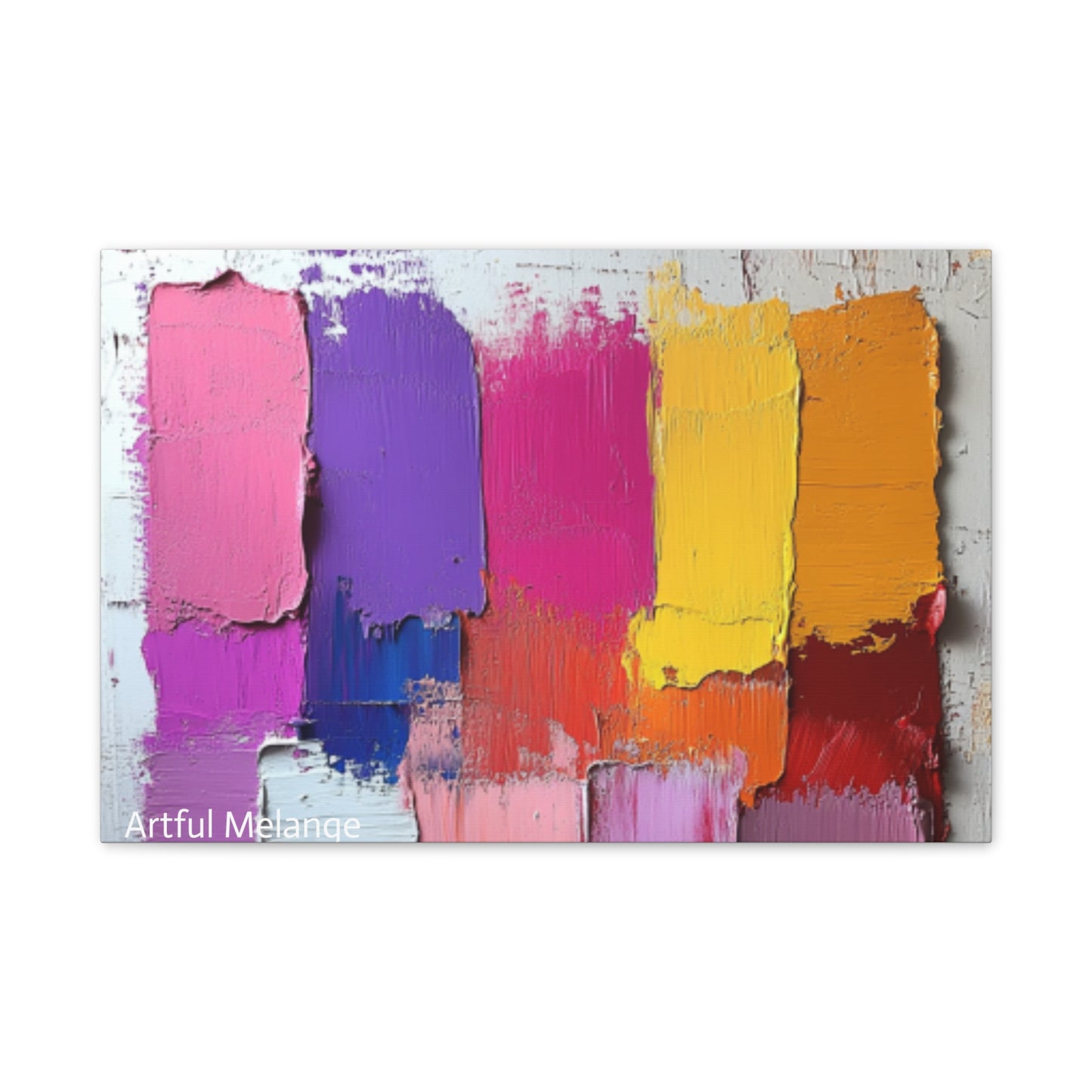 Acrylic Abstract Canvas Print - Homage to the Divine Nine/Gold Purple Pink and Green 4