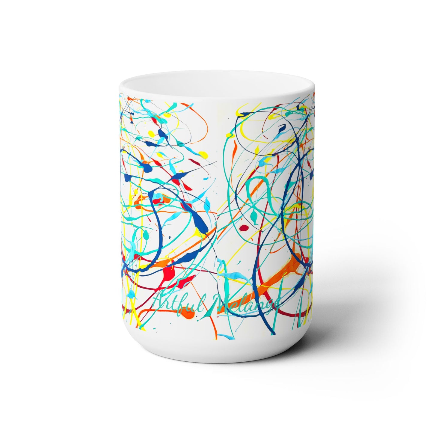 Artsy Abstract Ceramic Mug 15oz