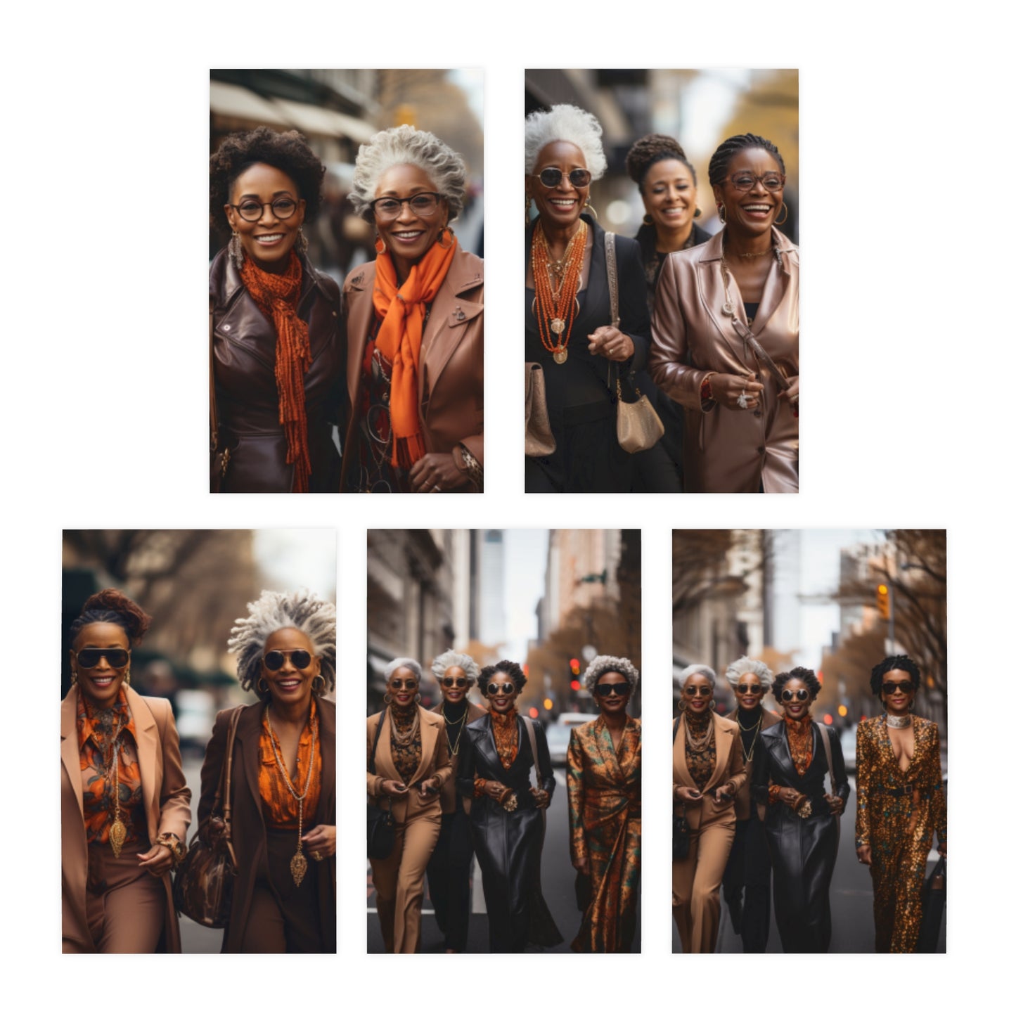 Melanin Muses: Celebrating Galentine's on Park Avenue Notecards(5-Pack)