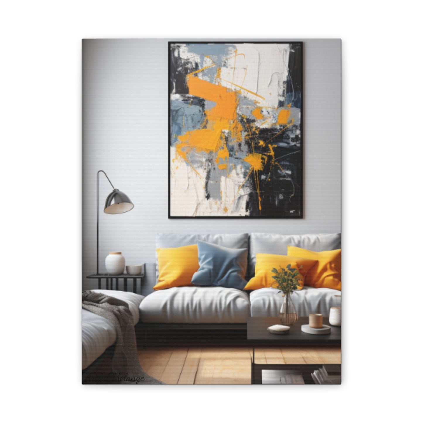 Timeless Elegance: Refined Yellow Hues Canvas Print for Sophisticated Living Spaces