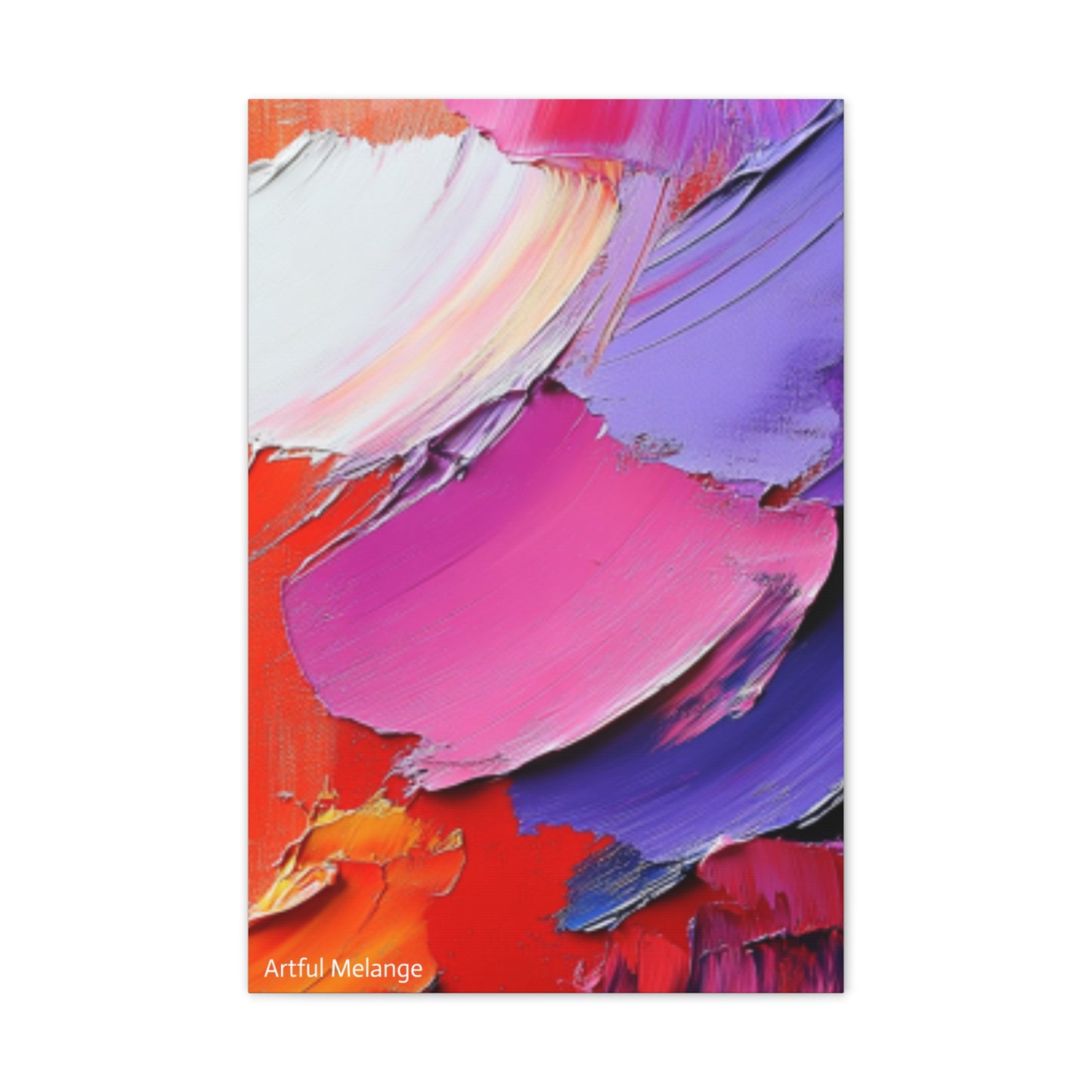 Acrylic Abstract Canvas Print - Homage to the Divine Nine/Red White Purple and Gold 10