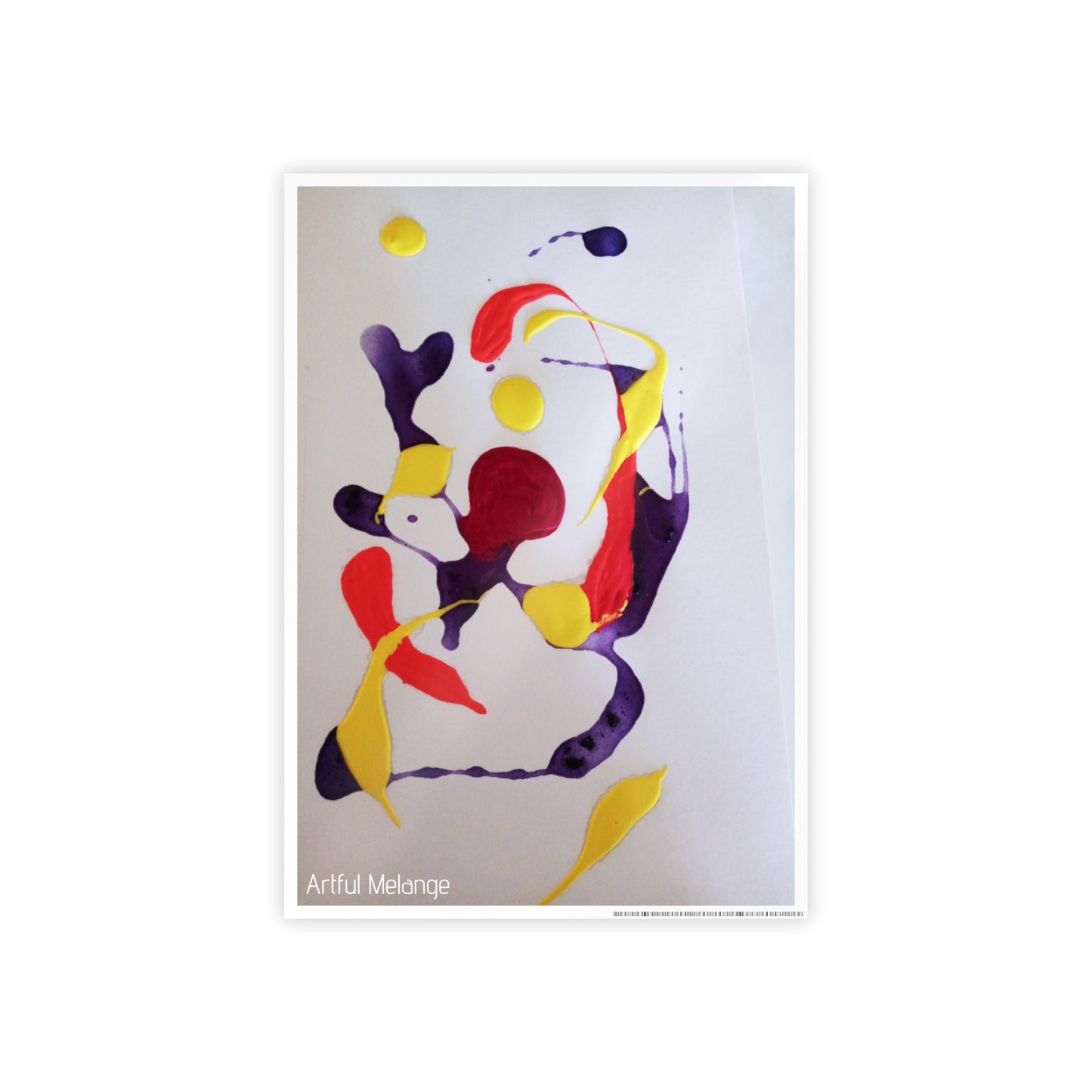 Gleaming Acrylic Abstract Poster: A Spectrum of Colorful Elegance