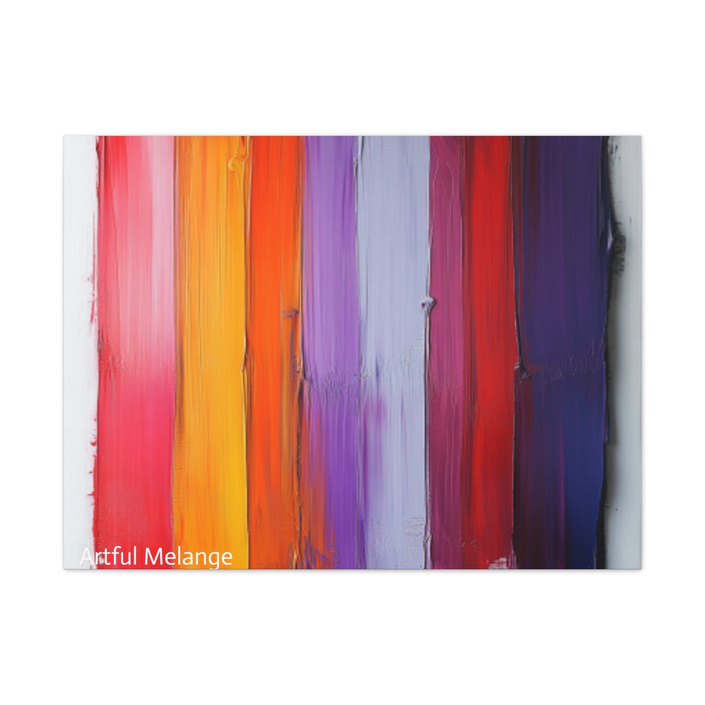 Acrylic Abstract Canvas Print - Homage to the Divine Nine/Red White Purple and Gold 5