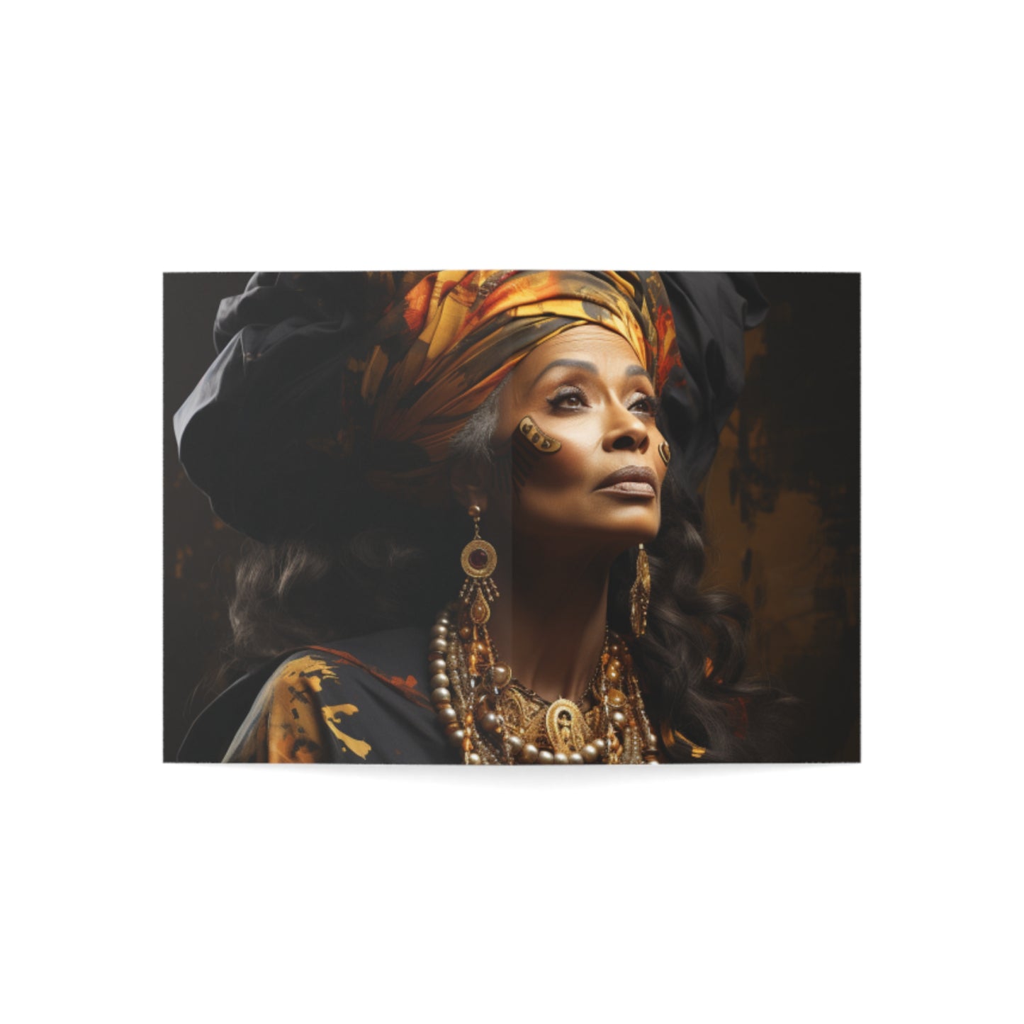 A Tapestry of Grace Note Cards: Showcasing Regal Black Women as African Royalty 1, 10, 30, and 50 pcs