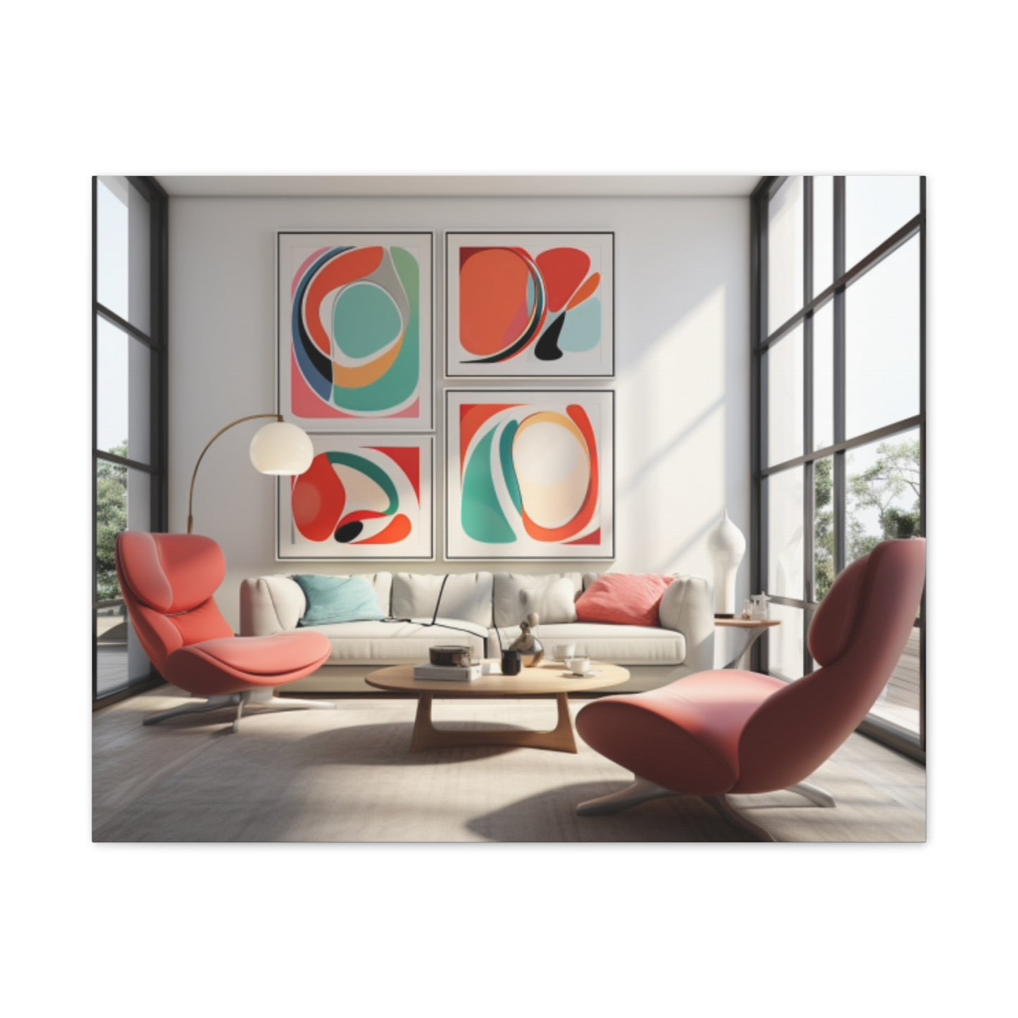 Timeless Elegance: Refined Pink Hues Canvas Print for Sophisticated Living Spaces