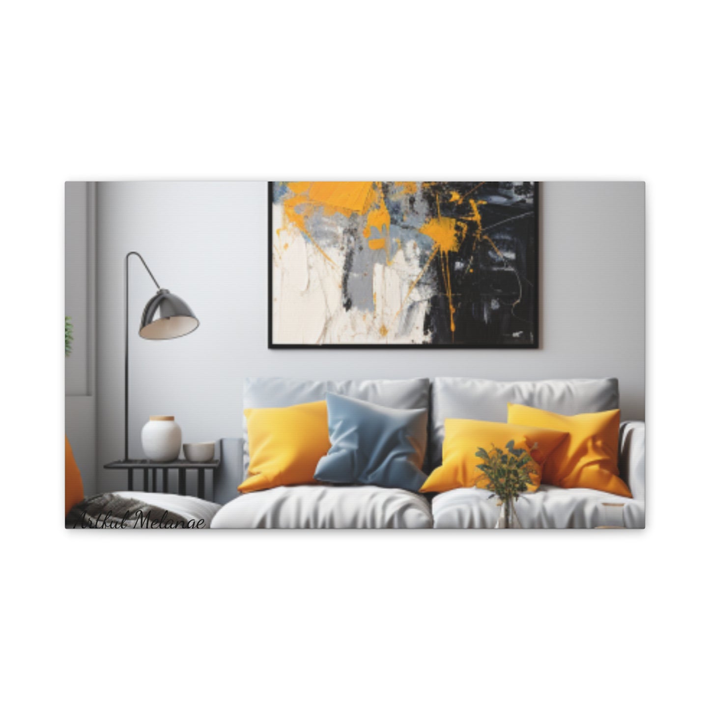 Timeless Elegance: Refined Yellow Hues Canvas Print for Sophisticated Living Spaces