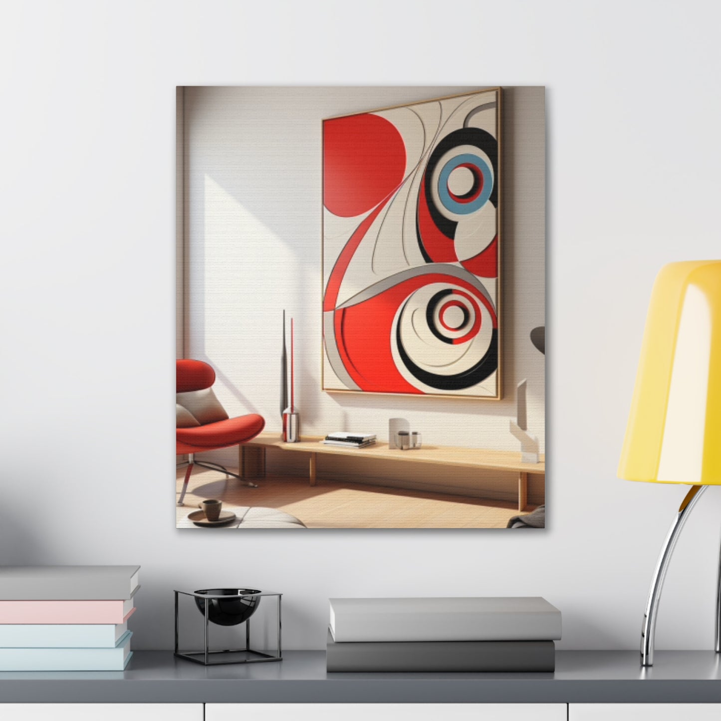 Crimson Elegance: A Symphony of Sophistication Canvas Print