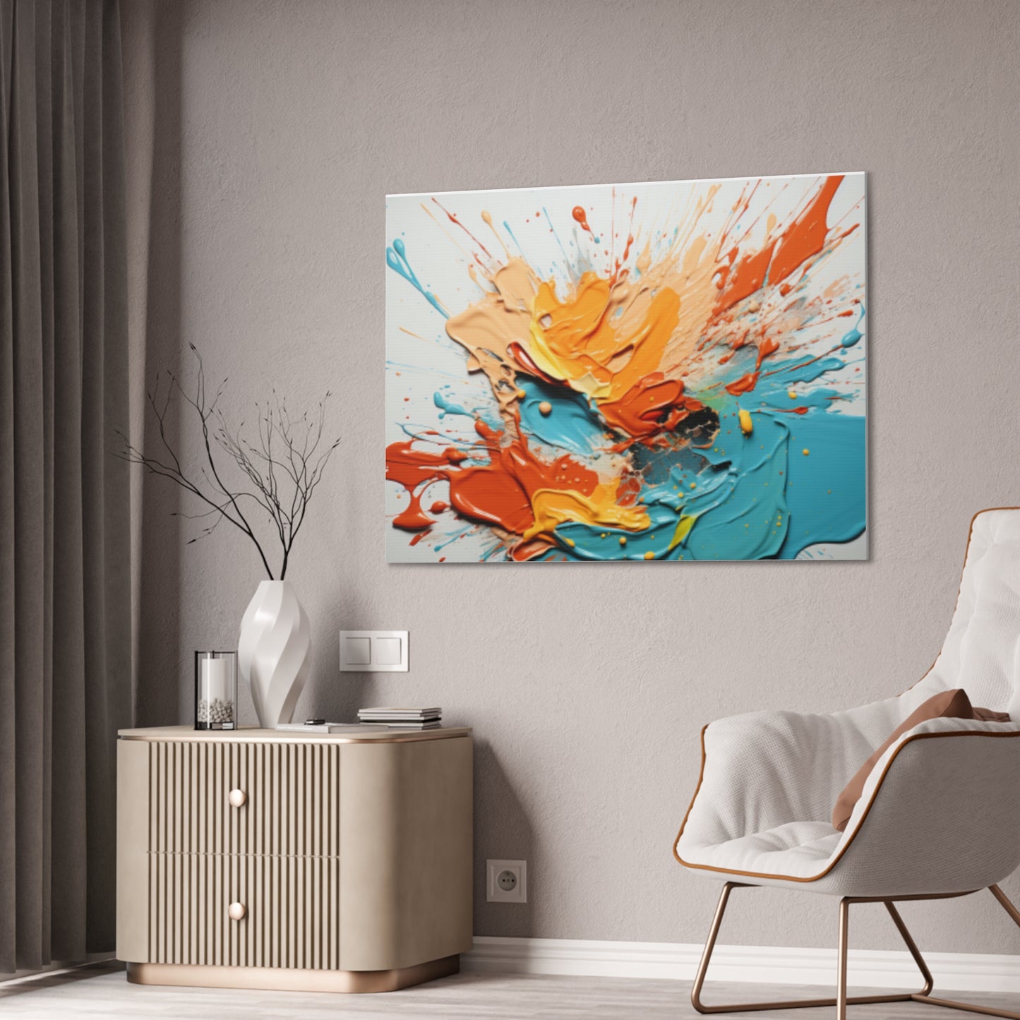 Primary Elegance: A Symphony of Sophistication Canvas Print