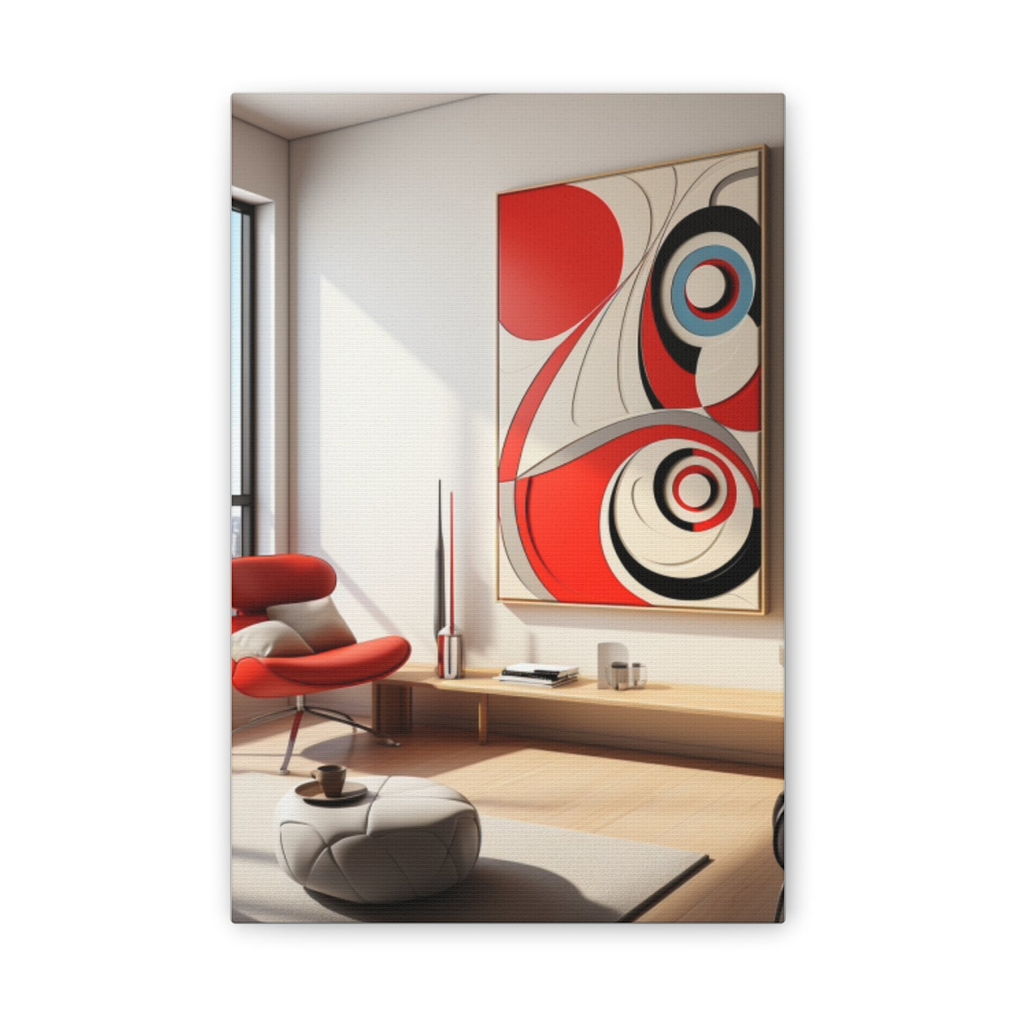 Crimson Elegance: A Symphony of Sophistication Canvas Print