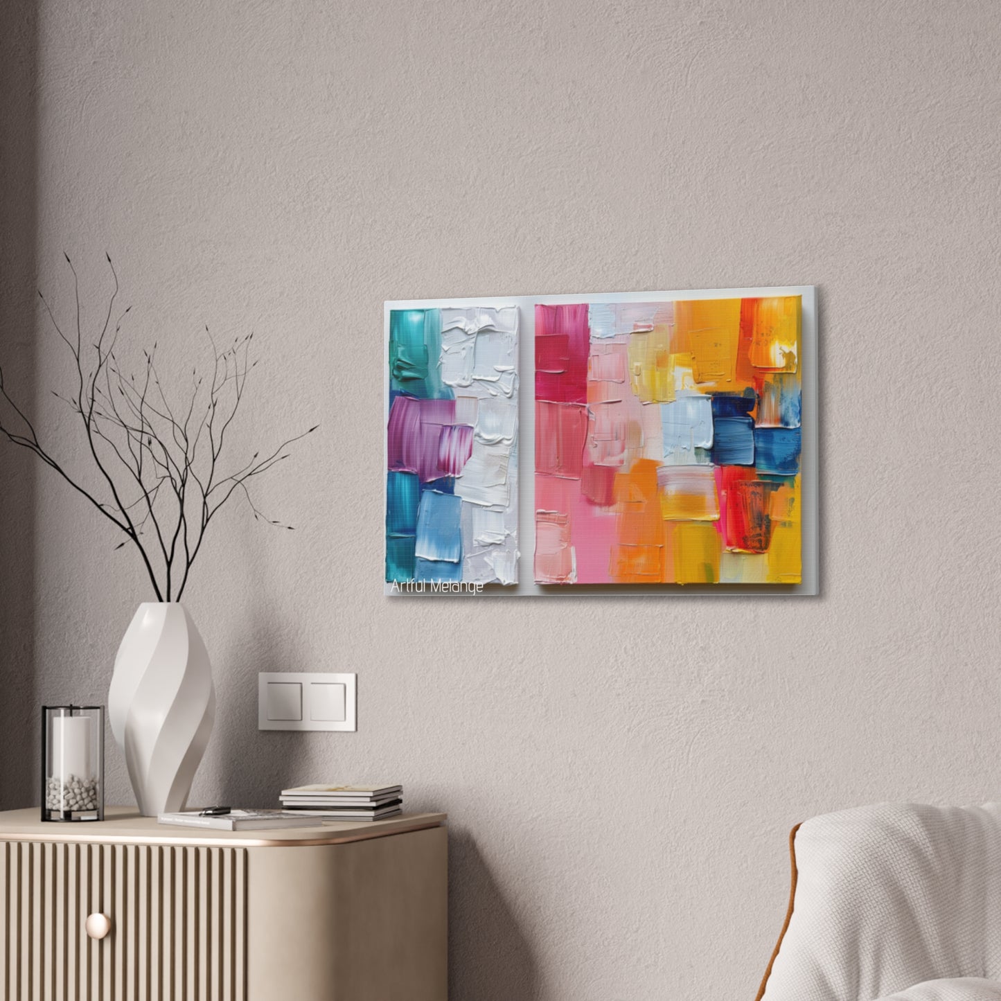 Primary Elegance: A Symphony of Sophistication Canvas Print