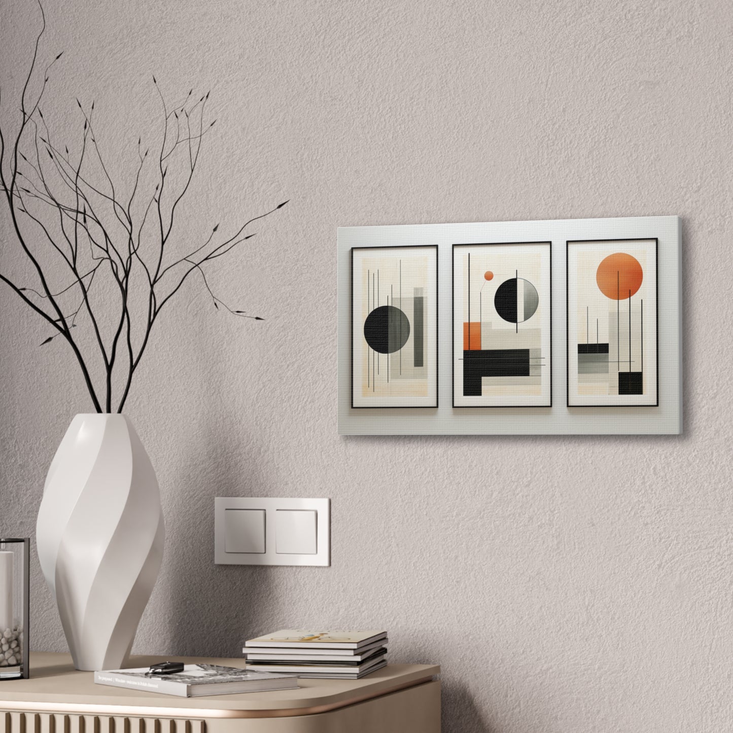 Timeless Elegance: Refined Muted Hues Canvas Print for Sophisticated Living Spaces