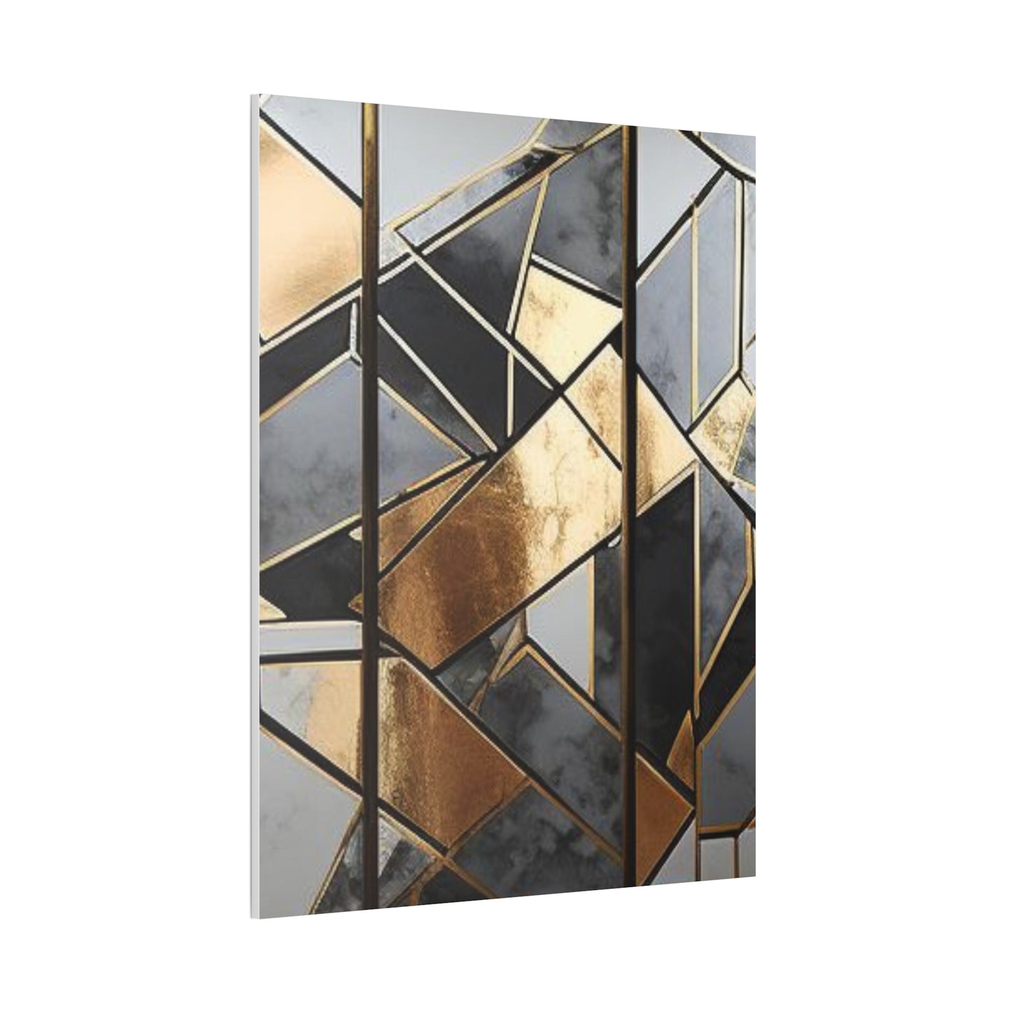 Gold and Black Elegance: A Symphony of Sophistication Canvas Print