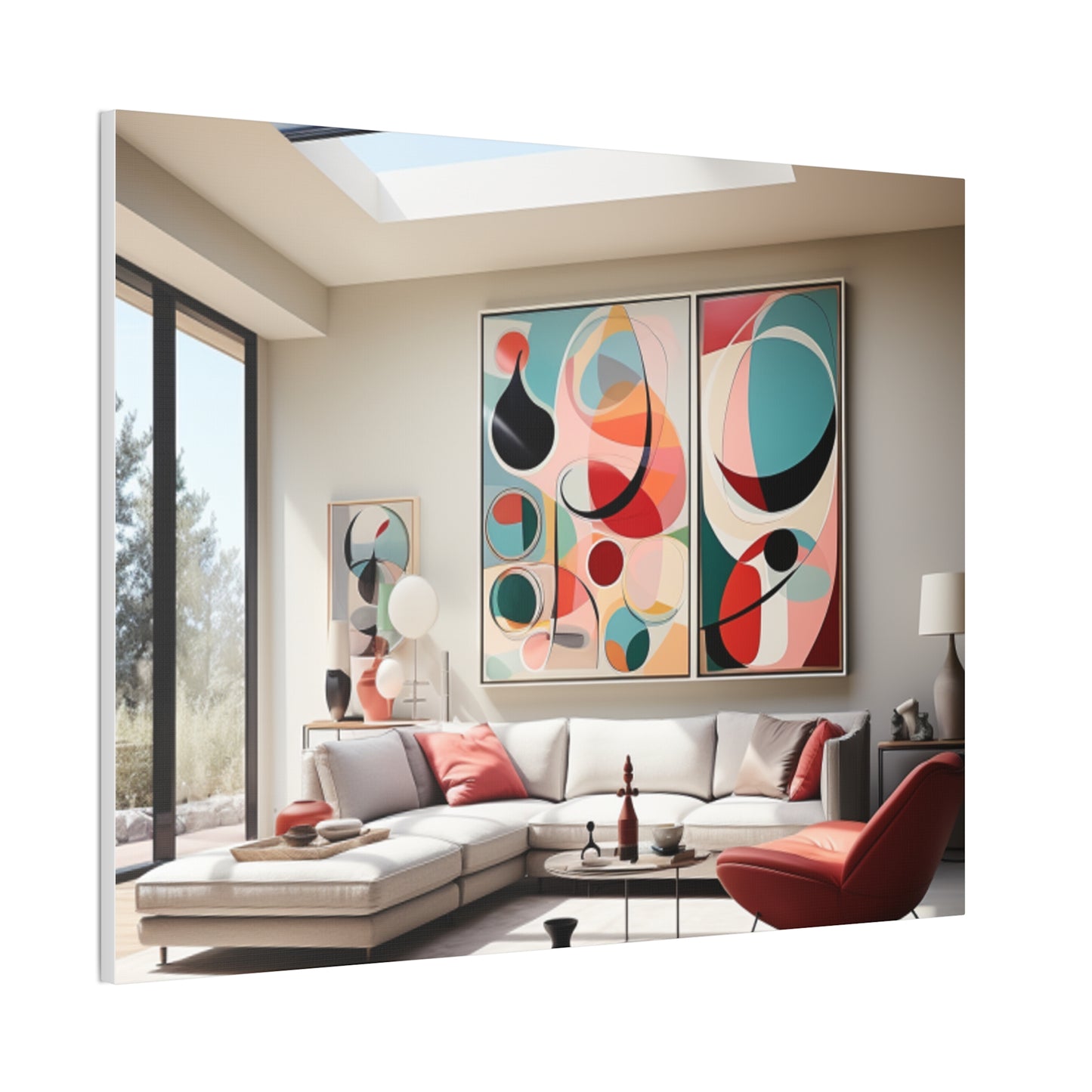 Timeless Elegance: Refined Pink Hues Canvas Print for Sophisticated Living Spaces