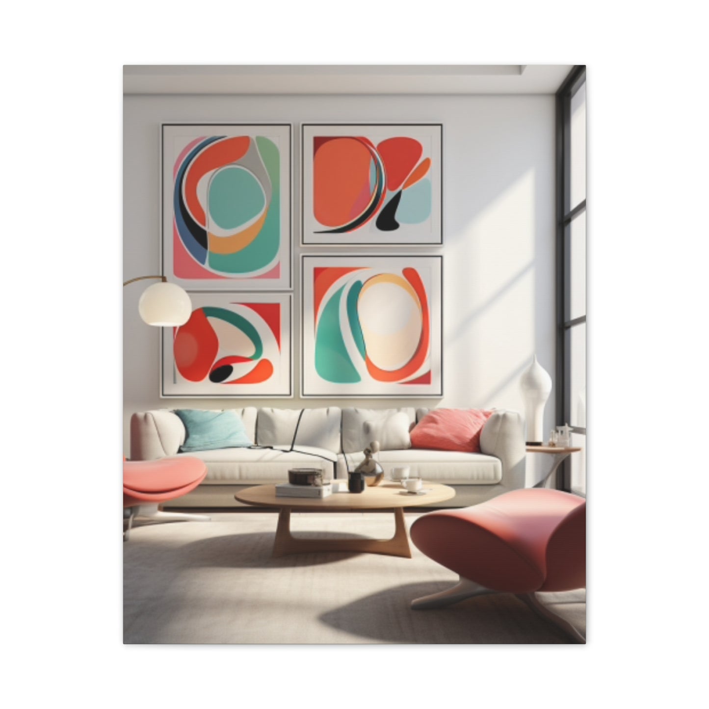 Timeless Elegance: Refined Pink Hues Canvas Print for Sophisticated Living Spaces