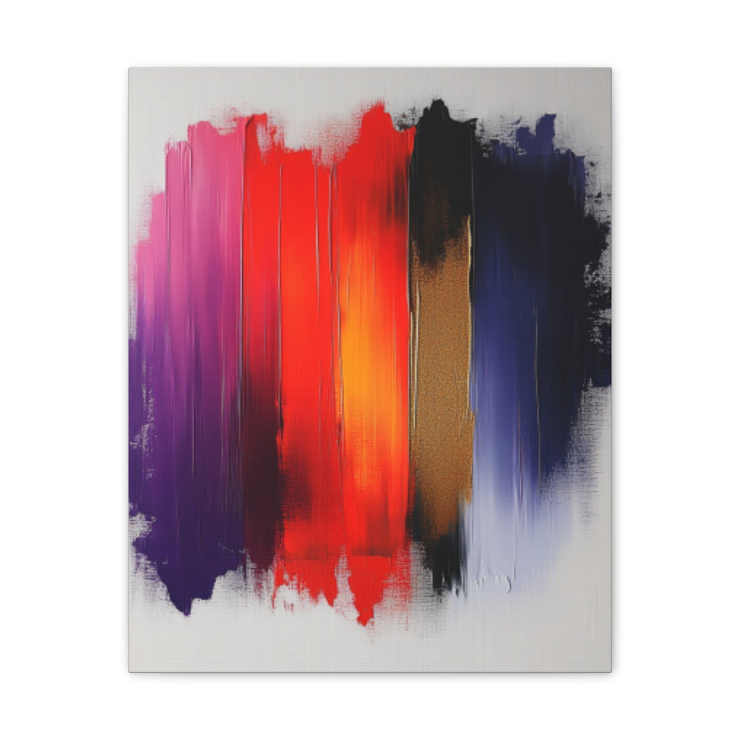 Acrylic Abstract Canvas Print - Homage to the Divine Nine/Red White Purple and Gold 3