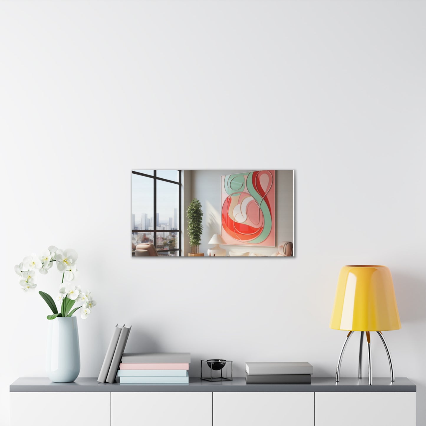 Timeless Elegance: Refined Pink Hues Canvas Print for Sophisticated Living Spaces