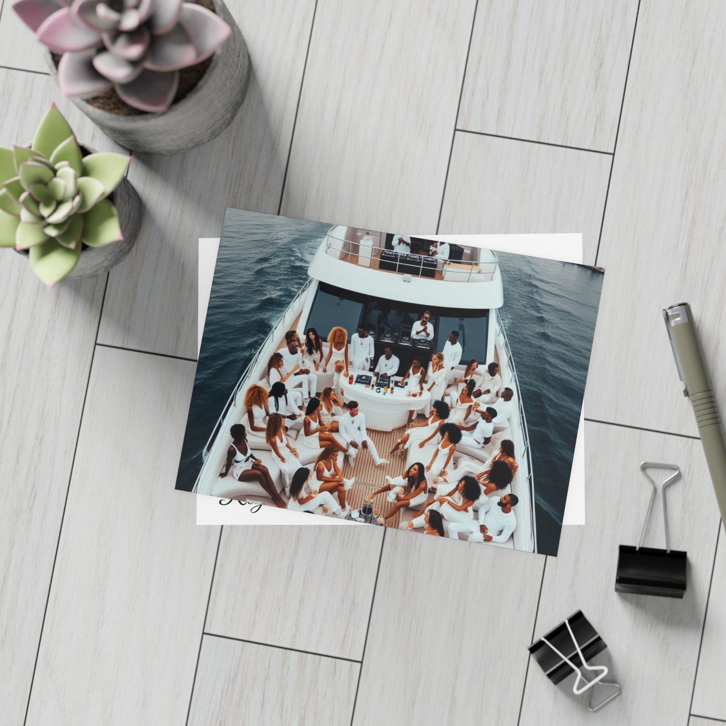 Sail & Celebrate: A Day of Elegance Yacht/Boat Party Invitation Bundles (envelopes included)