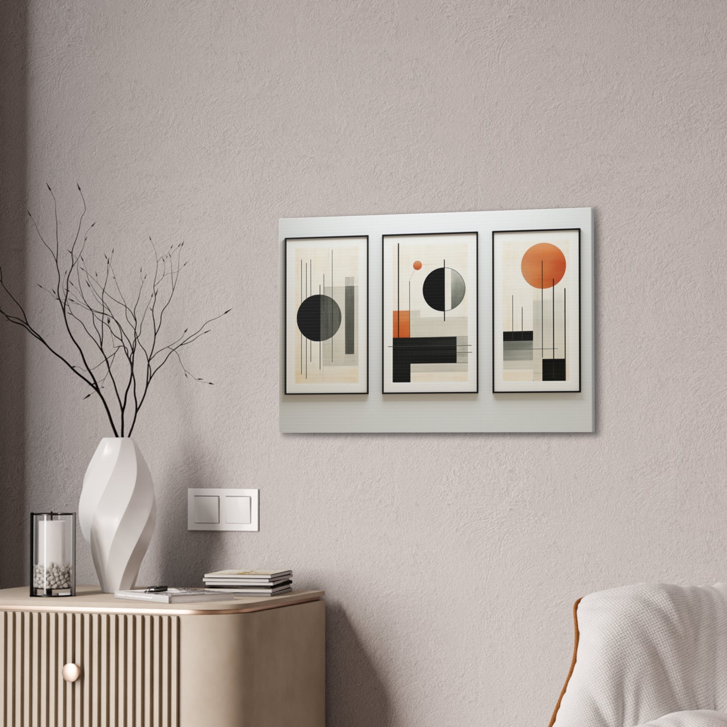 Timeless Elegance: Refined Muted Hues Canvas Print for Sophisticated Living Spaces