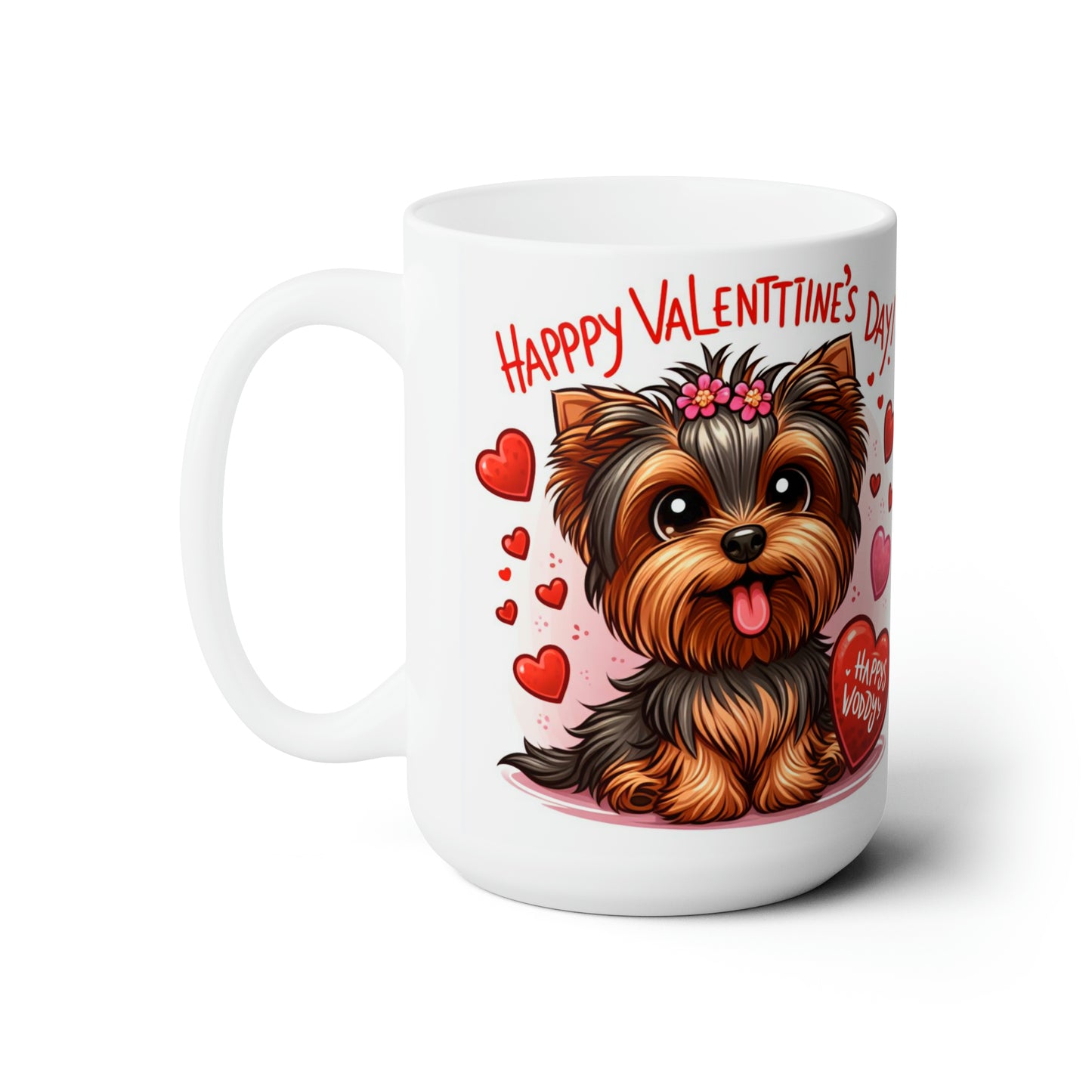 Love Paws- Yorkshire Terrier Valentine's Day Mug 15oz