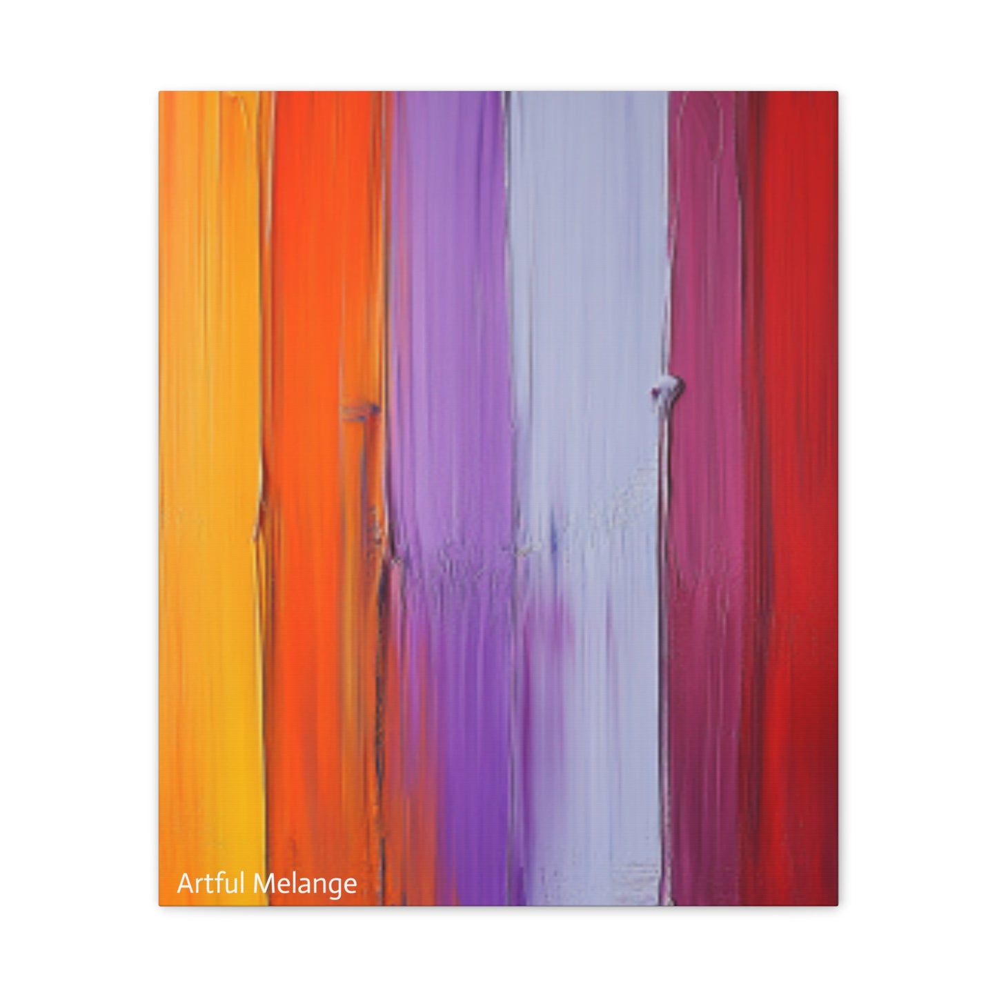 Acrylic Abstract Canvas Print - Homage to the Divine Nine/Red White Purple and Gold 5