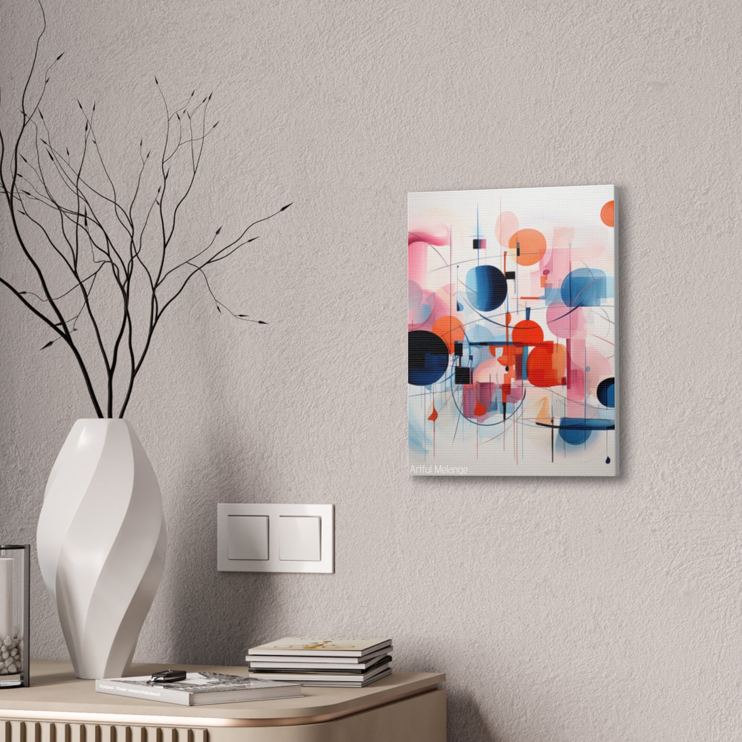 Primary Elegance: A Symphony of Sophistication Canvas Print