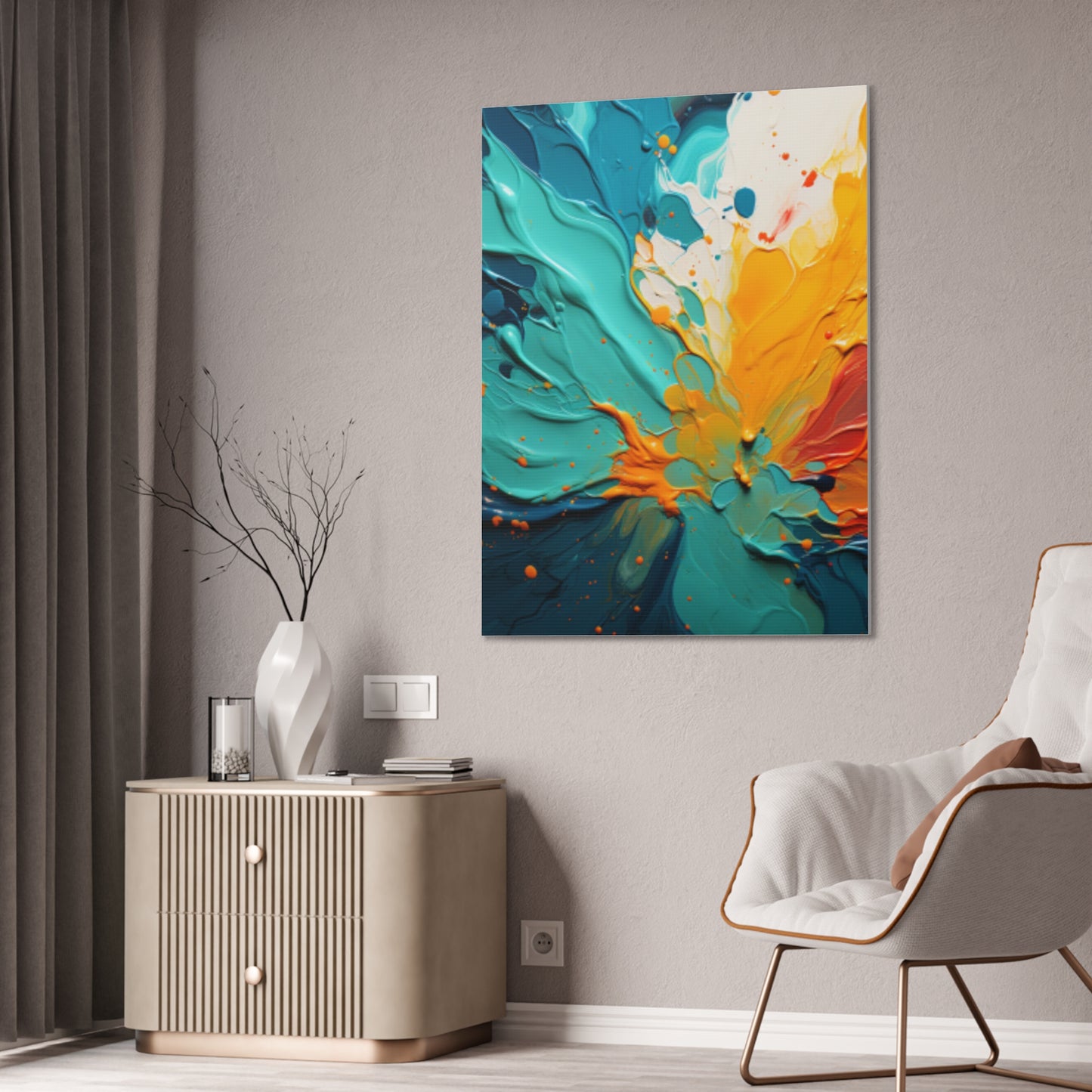 Primary Elegance: A Symphony of Sophistication Canvas Print