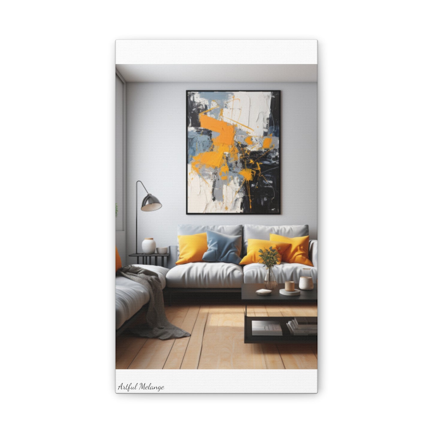 Timeless Elegance: Refined Yellow Hues Canvas Print for Sophisticated Living Spaces