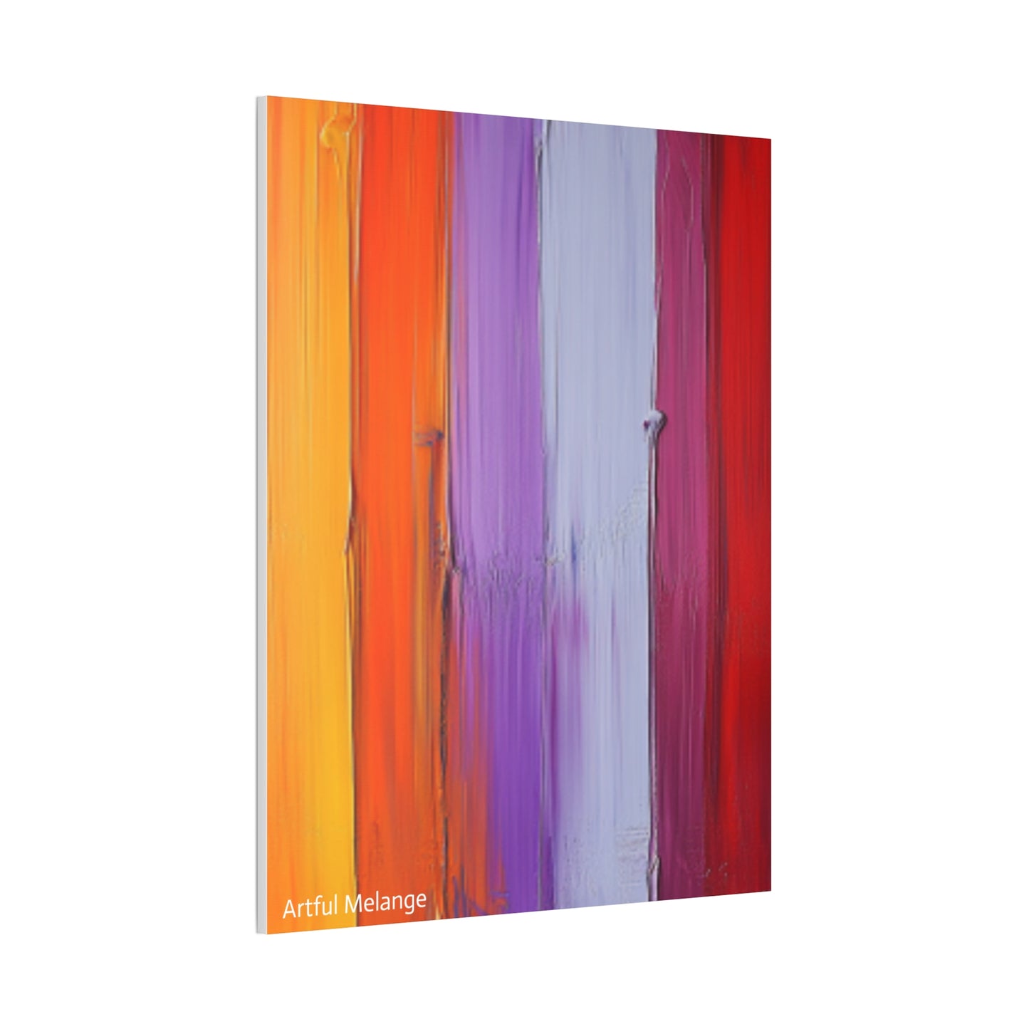 Acrylic Abstract Canvas Print - Homage to the Divine Nine/Red White Purple and Gold 5