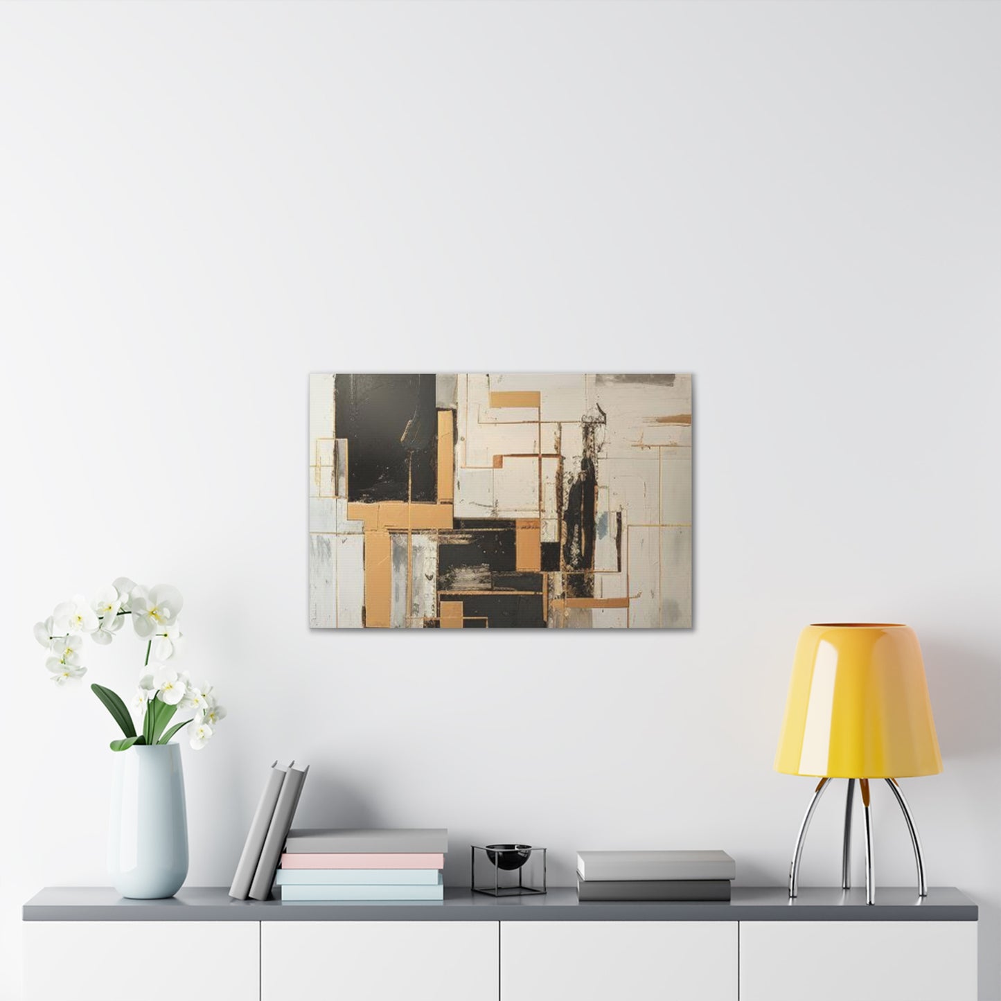 Gold and Black Elegance: A Symphony of Sophistication Canvas Print