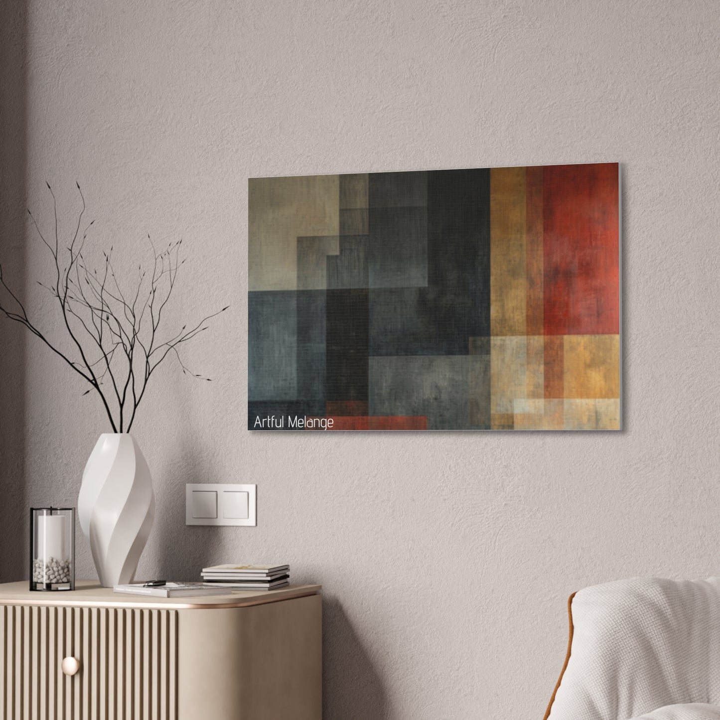 Primary Elegance: A Symphony of Sophistication Canvas Print