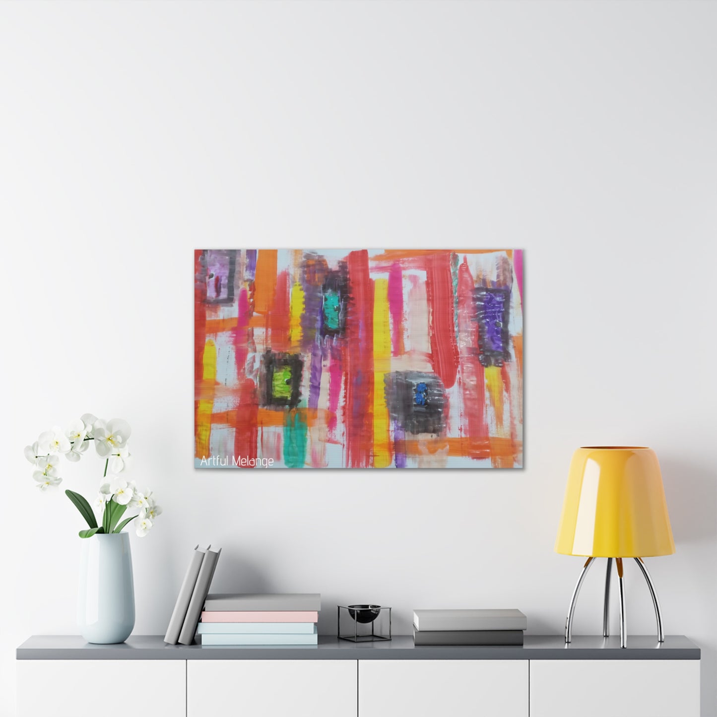 Primary Elegance: A Symphony of Sophistication Canvas Print